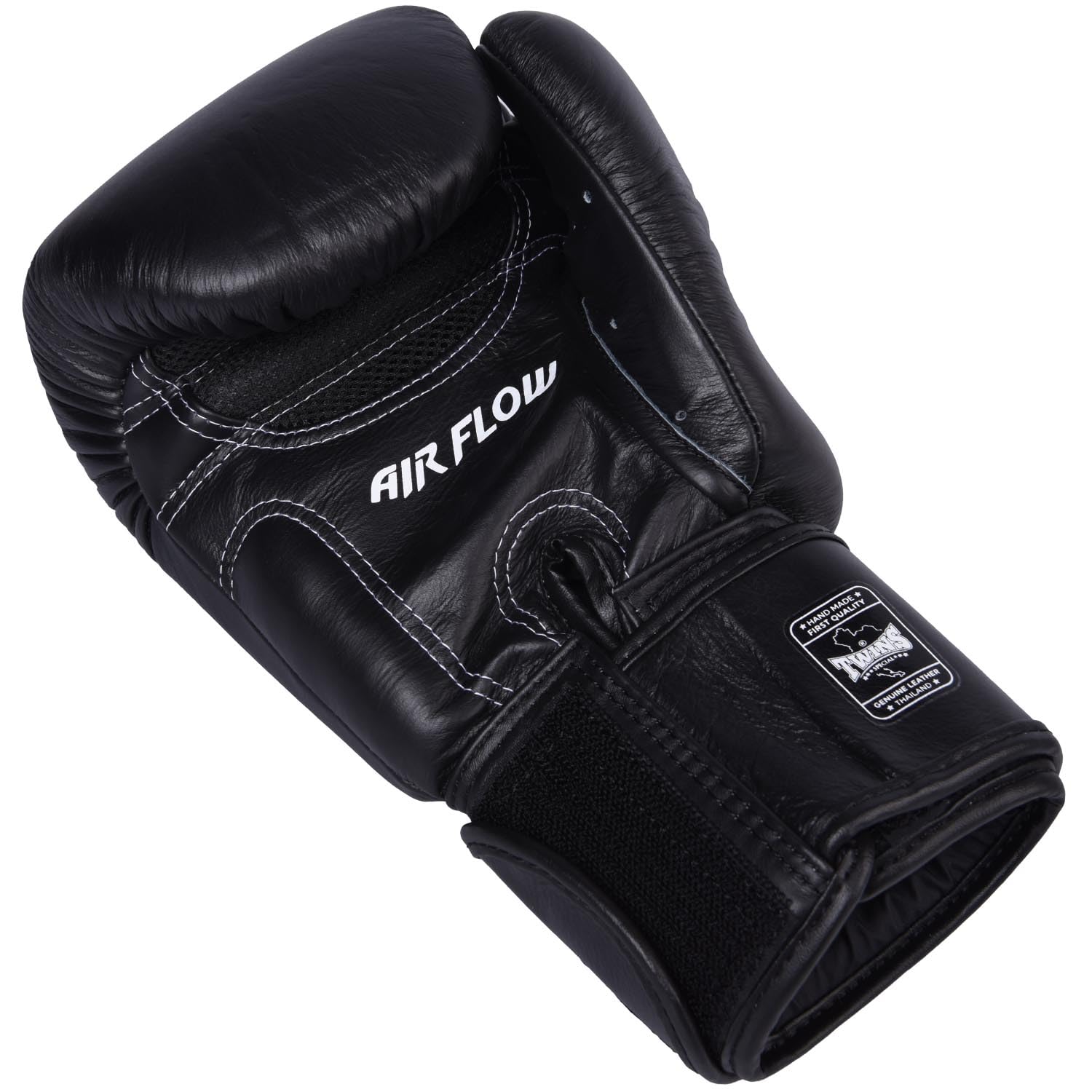 Twins Special Boxhandschuhe, Leder, AIR, schwarz, 12 Oz