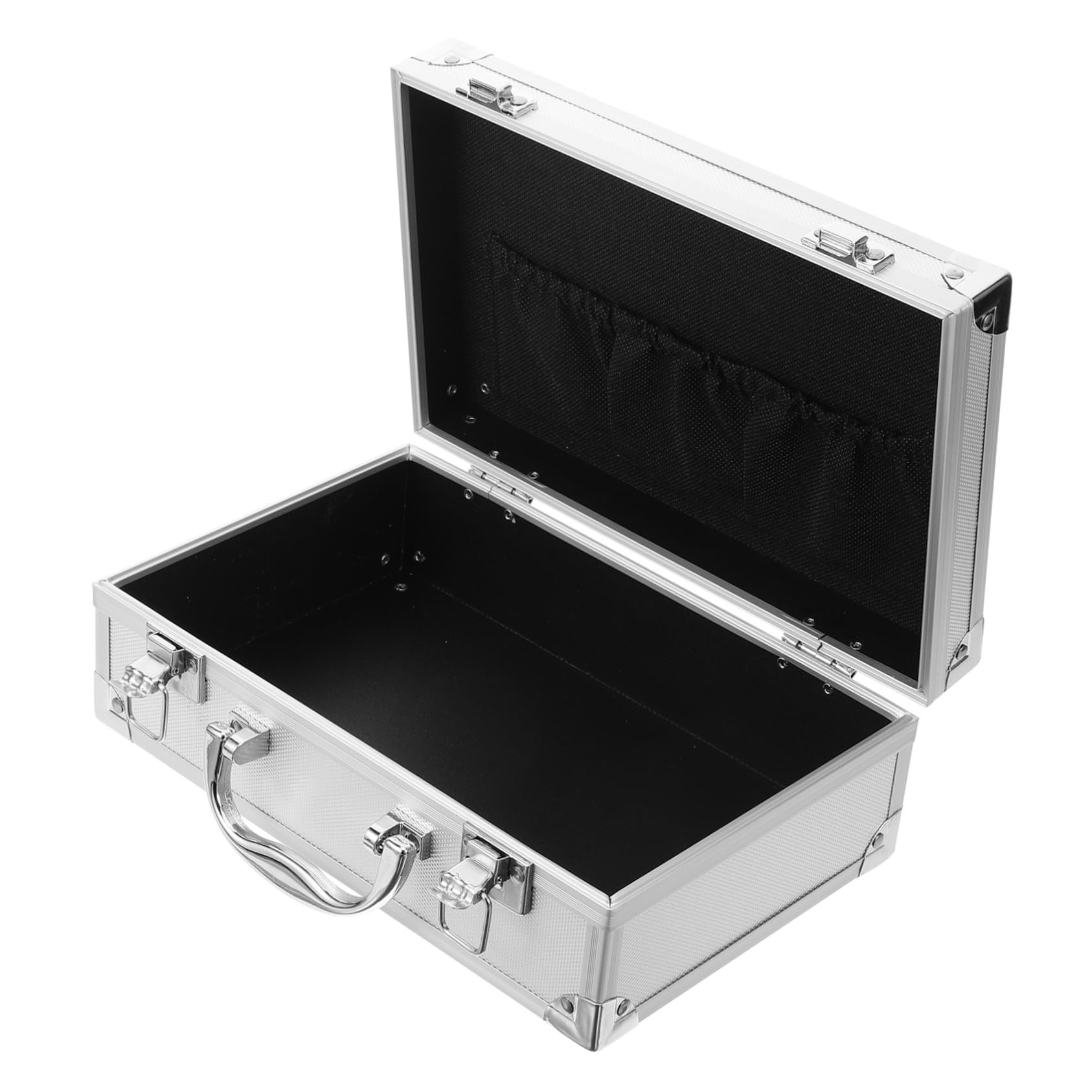 Cassetta Attrezzi Portatile in Alluminio Organizer Maneggevole per Auto Casa e Sport Outdoor Scatola Rigida Resistente e Leggera per Trasporto Sicuro degli Attrezzi