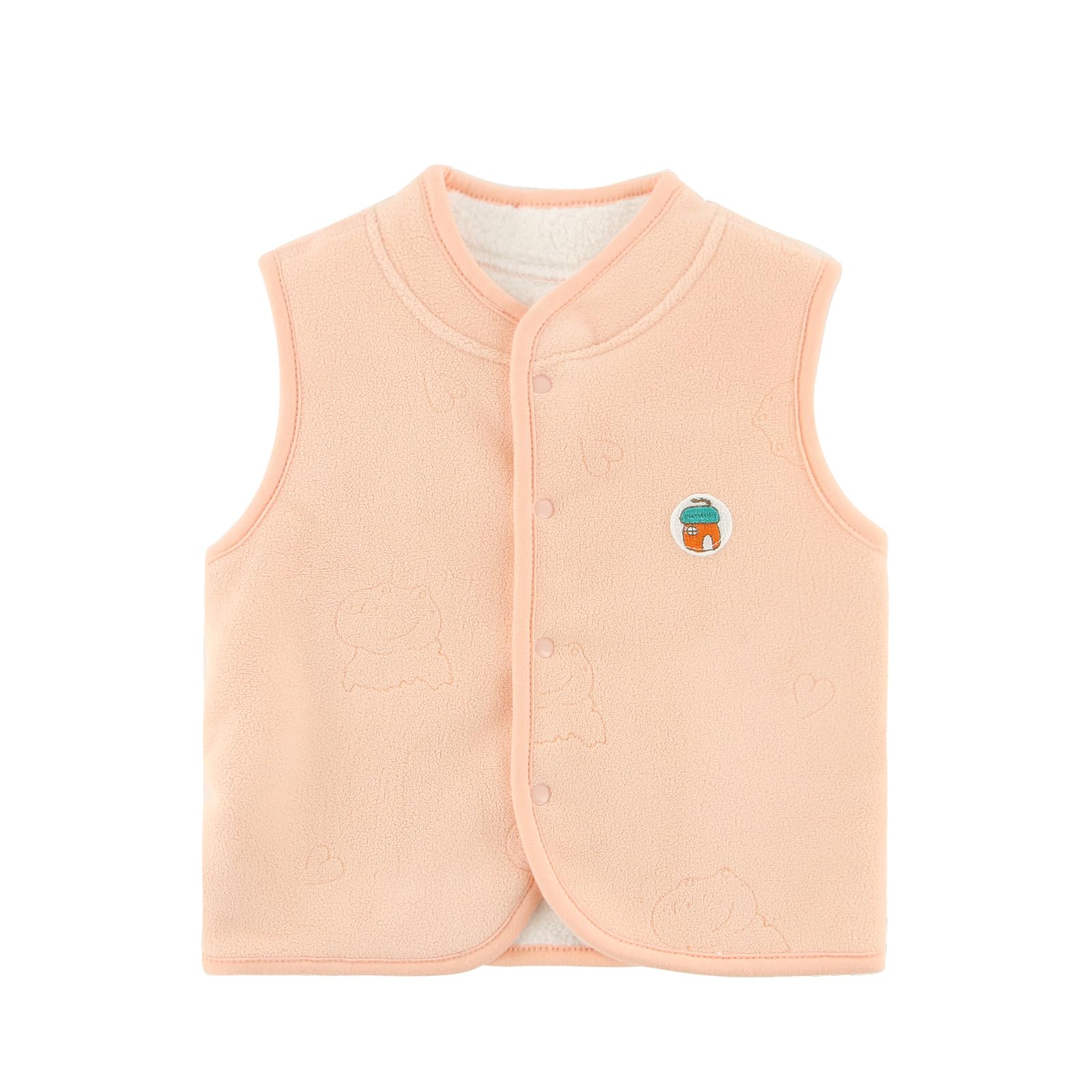 POBIDOBY High Thick Baby Vest for Girls&amp;Boys, Button Down Purcotton Toddler Cardigan Girl&amp;Boys for Spring&amp;Fall&amp;Winter