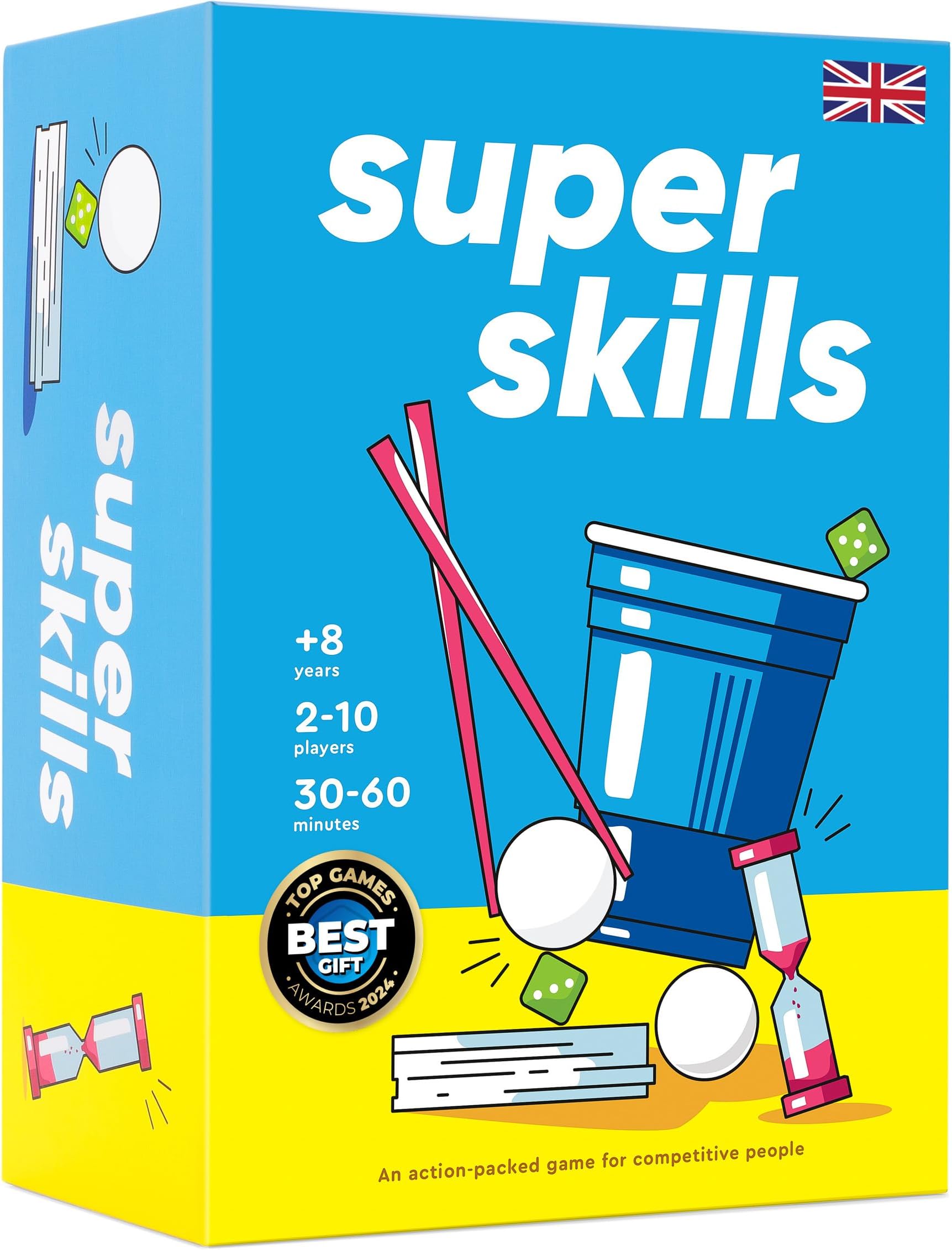 Super Skills - Action Game for Competitive People - Beat Your Friends at 120 Challenges - Fun Group Activity for Family Night or Party with Kids, Teens & Adults