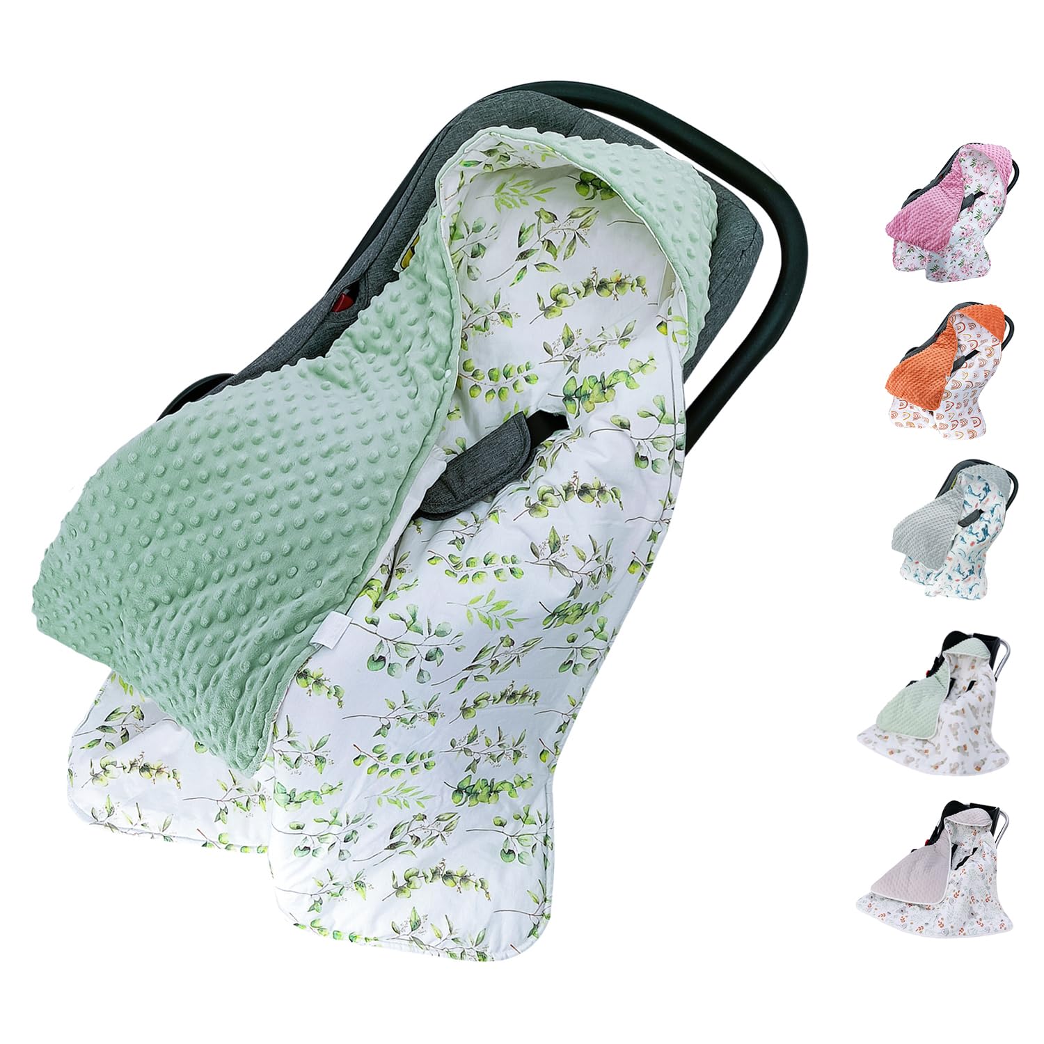 Miracle Baby Couverture Enveloppante Hiver Bébé, Couverture Multifonction pour Bébé 90 x 90 cm, Utilisable sur Le siège Auto, de la Poussette (Automne et Hiver, Feuilles)