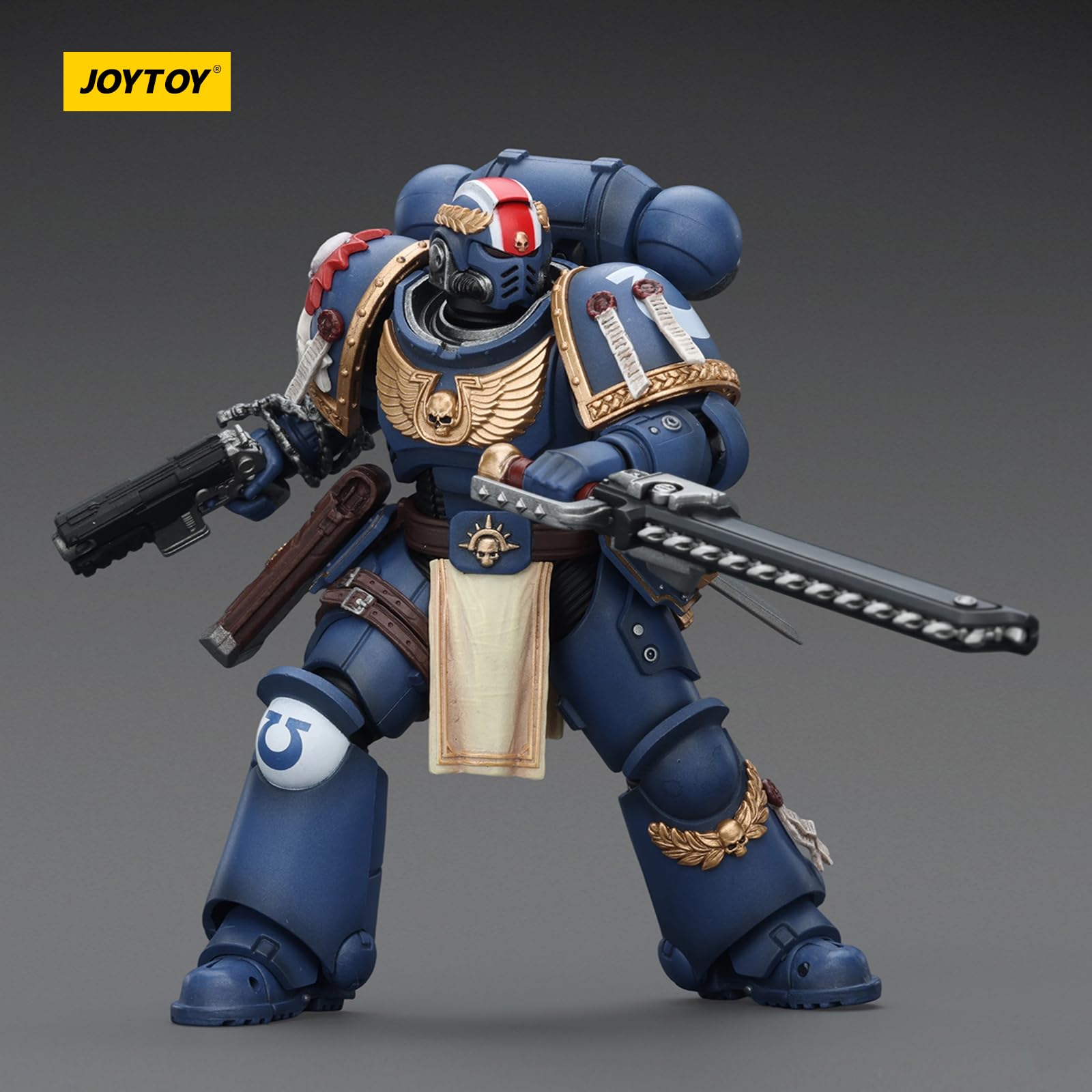 JOYTOY Warhammer 40k Ultramarines Titus con Laurels of Victory 1/18 Figura de acción Colecciona y muestra modelo