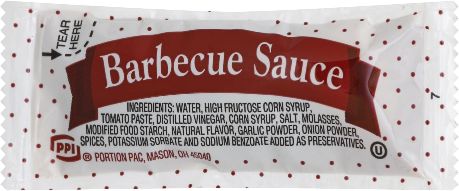 Portion Pack Sauce Barbecue, 0.42-Ounce Single Serve Packages (Pack of 200)
