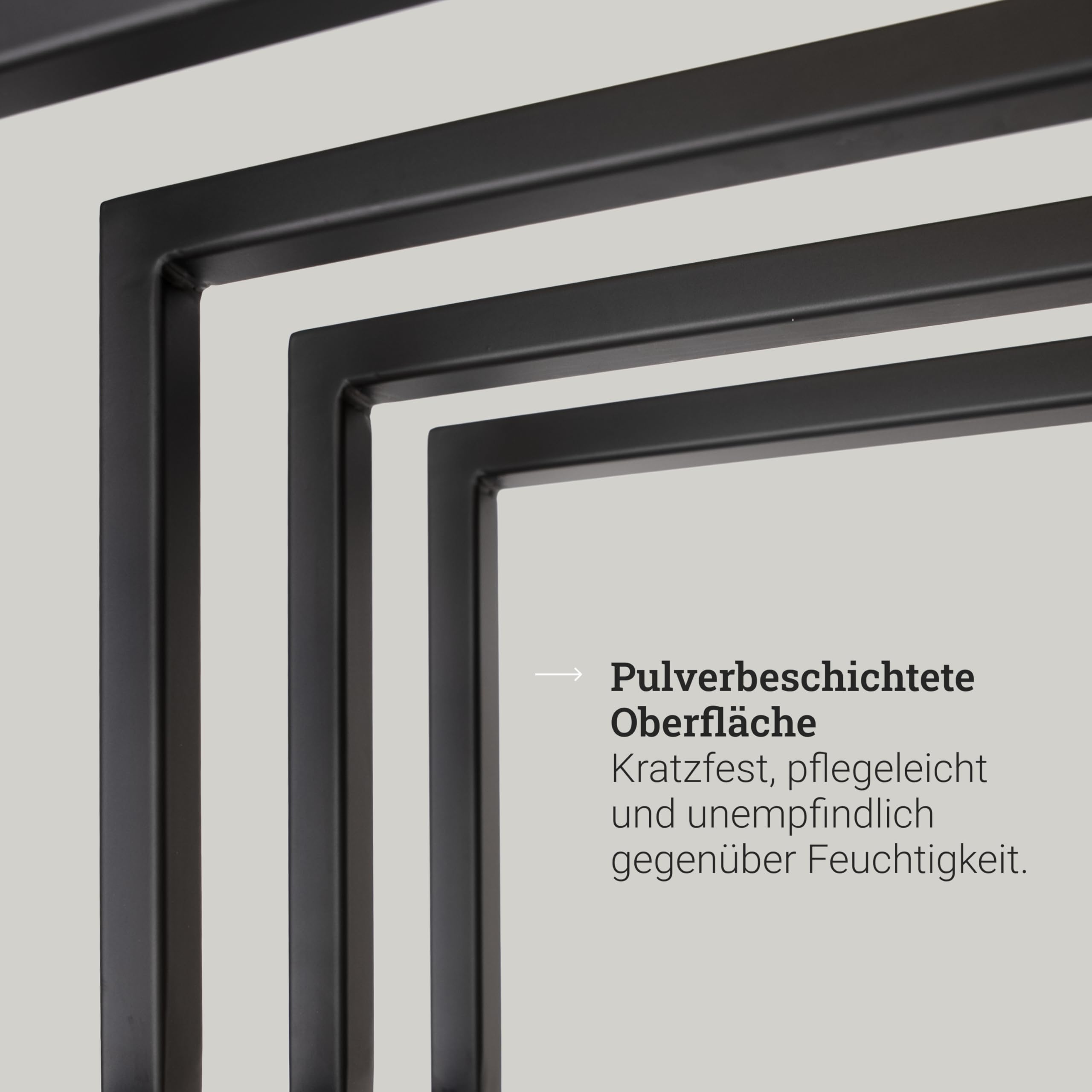 Natural Goods Berlin 1x Schuhablage RECHTECK - Offenes Schuhregal Metall Schwarz - 80 x 25 x 30 cm - Schwarzes Schuhregal Outdoor Wetterfest - Schuhaufbewahrung Platzsparend - Shoe Rack, Shoe Storage