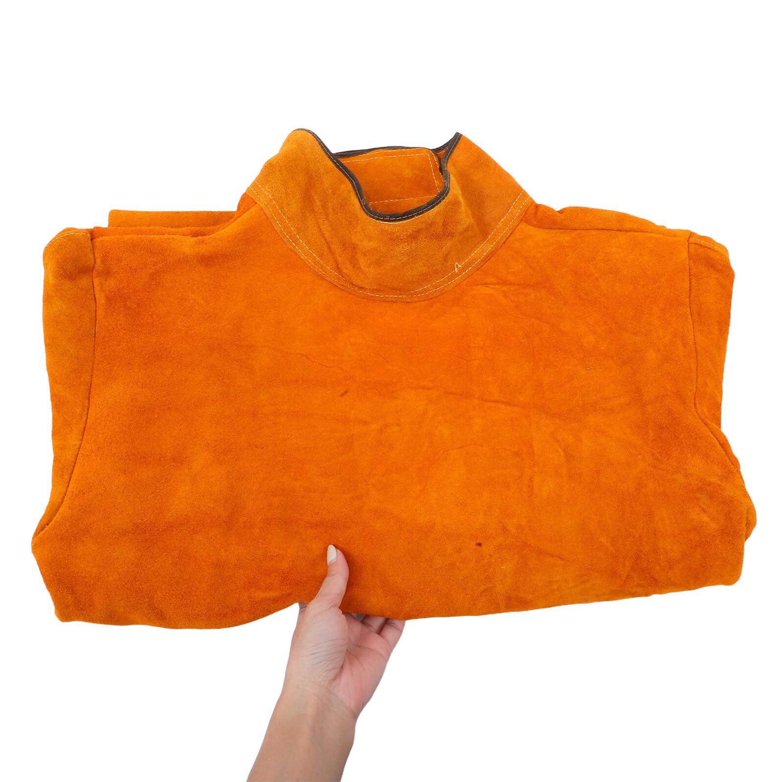 Operitacx Overol de Soldadura de Resistente al Calor y Desgaste con Protector de para Soldadores Uniforme Ignífugo Naranja Adecuada para Talleres y Trabajos Seguros