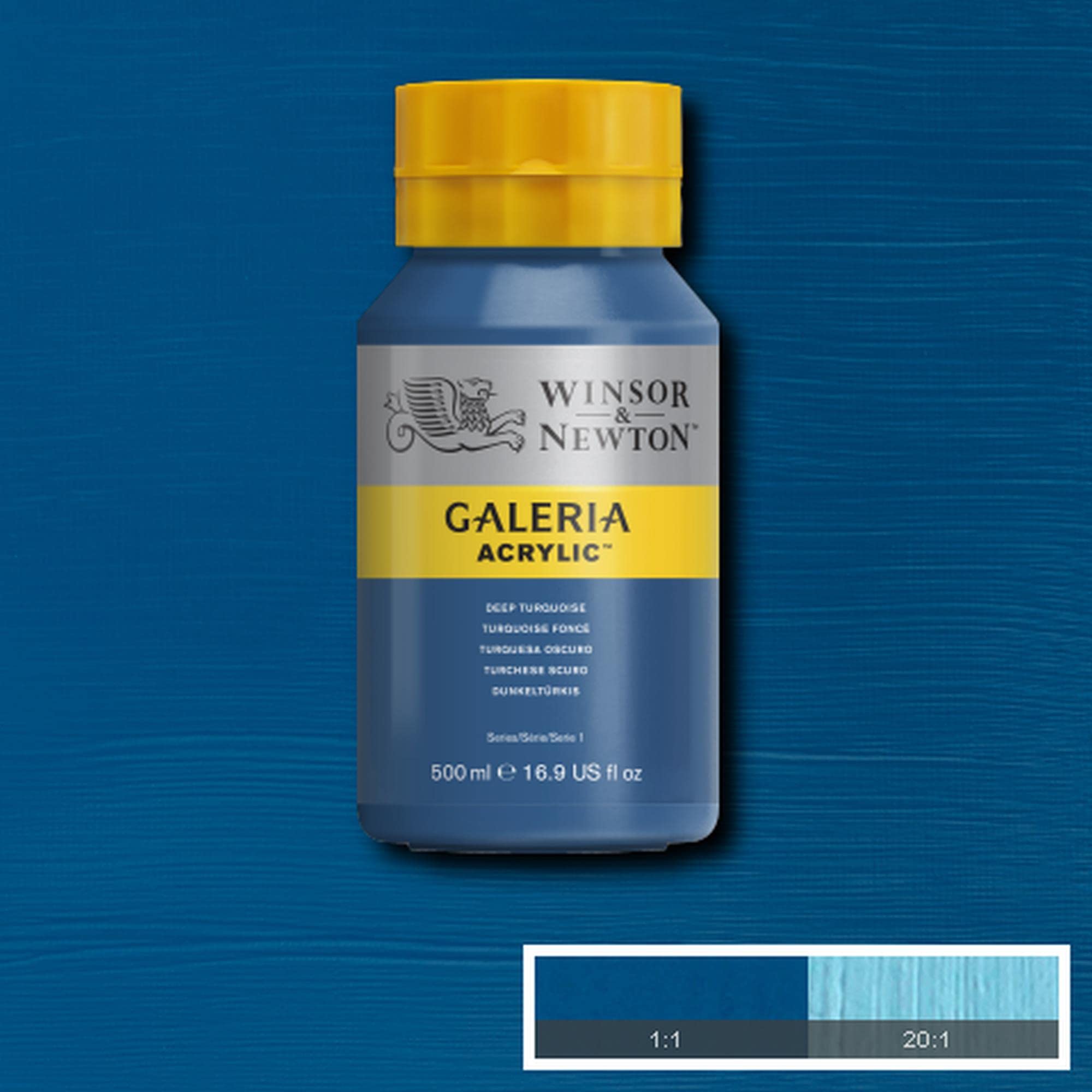 Winsor & Newton Galería - Pintura Acrílica , 500 ml, Verde (Deep Turquoise) — view 2