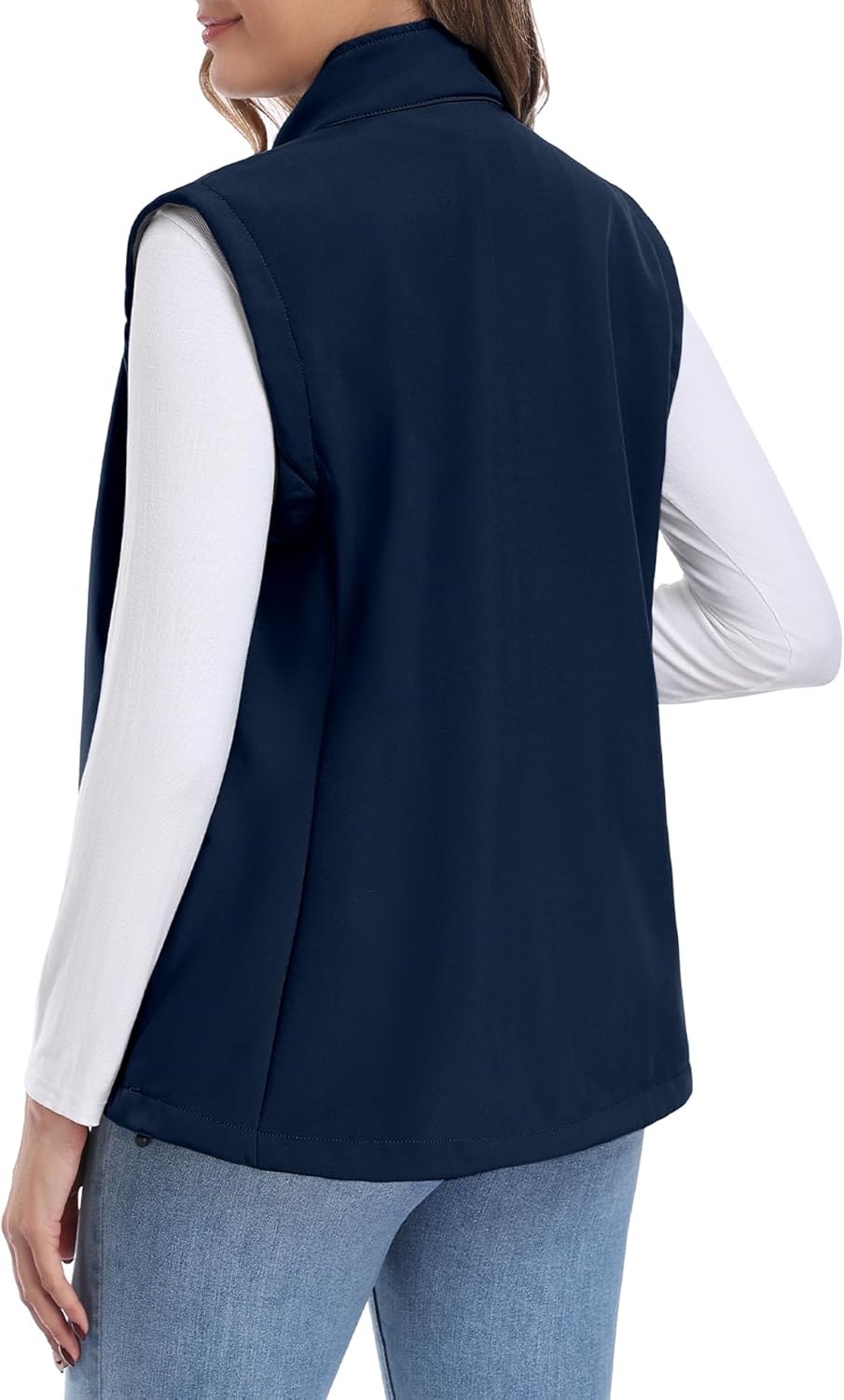 Little Donkey Andy Women's Lightweight Vest Fleece Softshell Vest Windproof Sleeveless Jacket Outerwear with 6 Zipper Pockets - Image 3