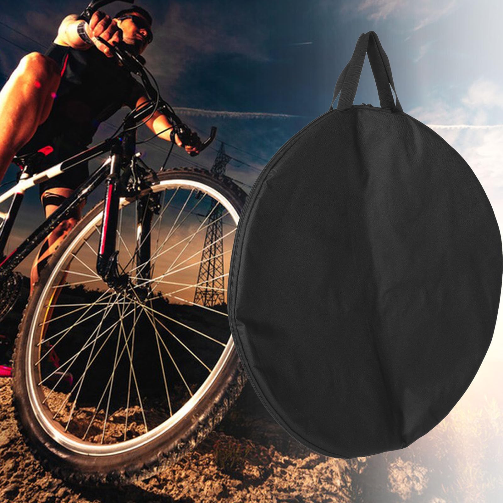 FOMIYES Fahrradtasche für Rennräder und Mountainbikes 70cm mit Gepolstertem Innenfutter und Verstärkter Felgentasche Fahrradzubehör für Vorder und Hinterräder Praktisch für Radsport und