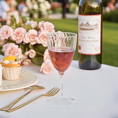 Miniatura 4 de 24 copas de champán de plástico, copas de vino desechables transparentes de 8 onzas, tazas de cóctel de plástico reutilizables para el hogar, vida