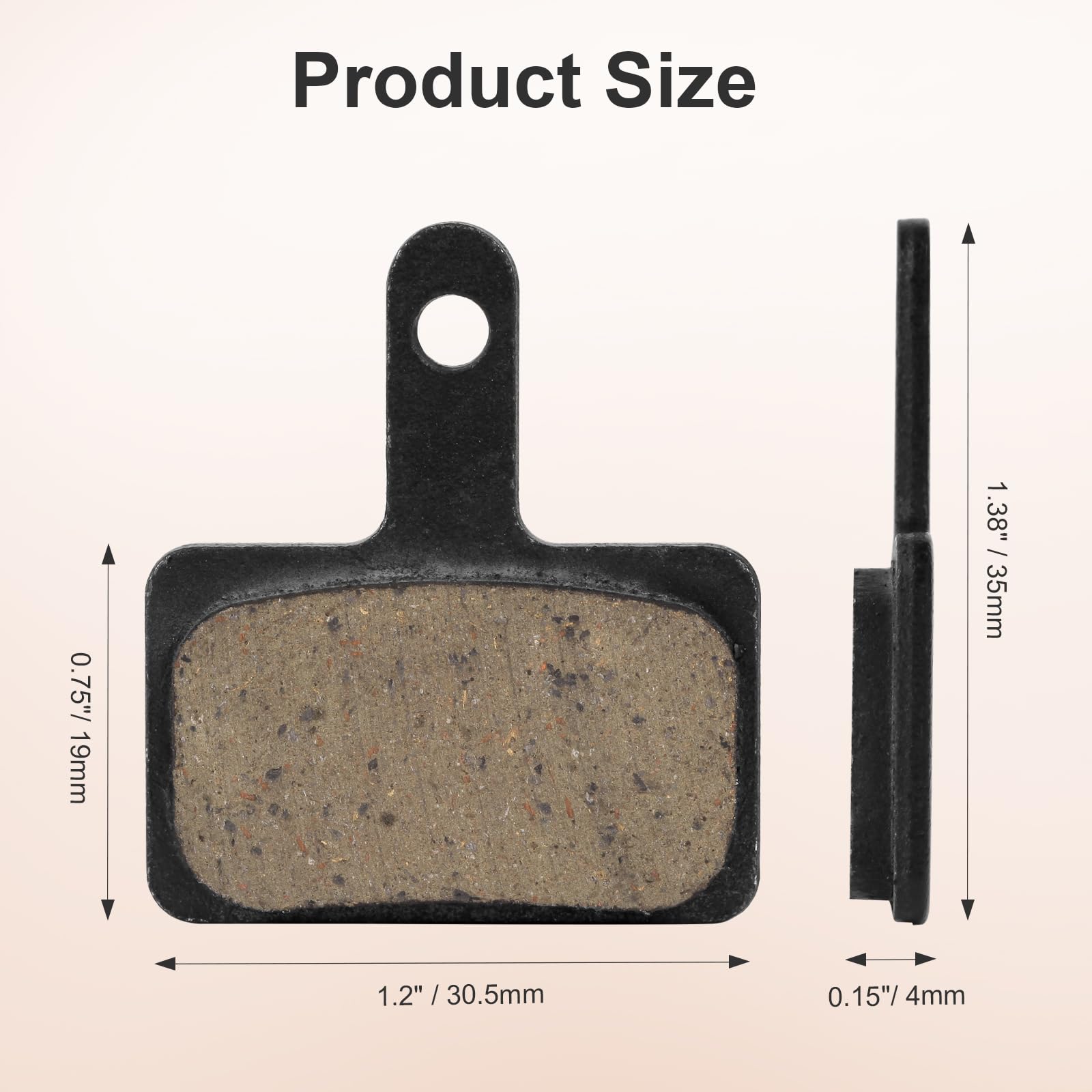 2 pares de pastillas de freno de bicicleta – Pastillas de freno de disco semimetálicas compatibles con Shimano Deore MT200 M355 M446 M315 M365 Tektro TRP, parada silenciosa y potente para bicicletas