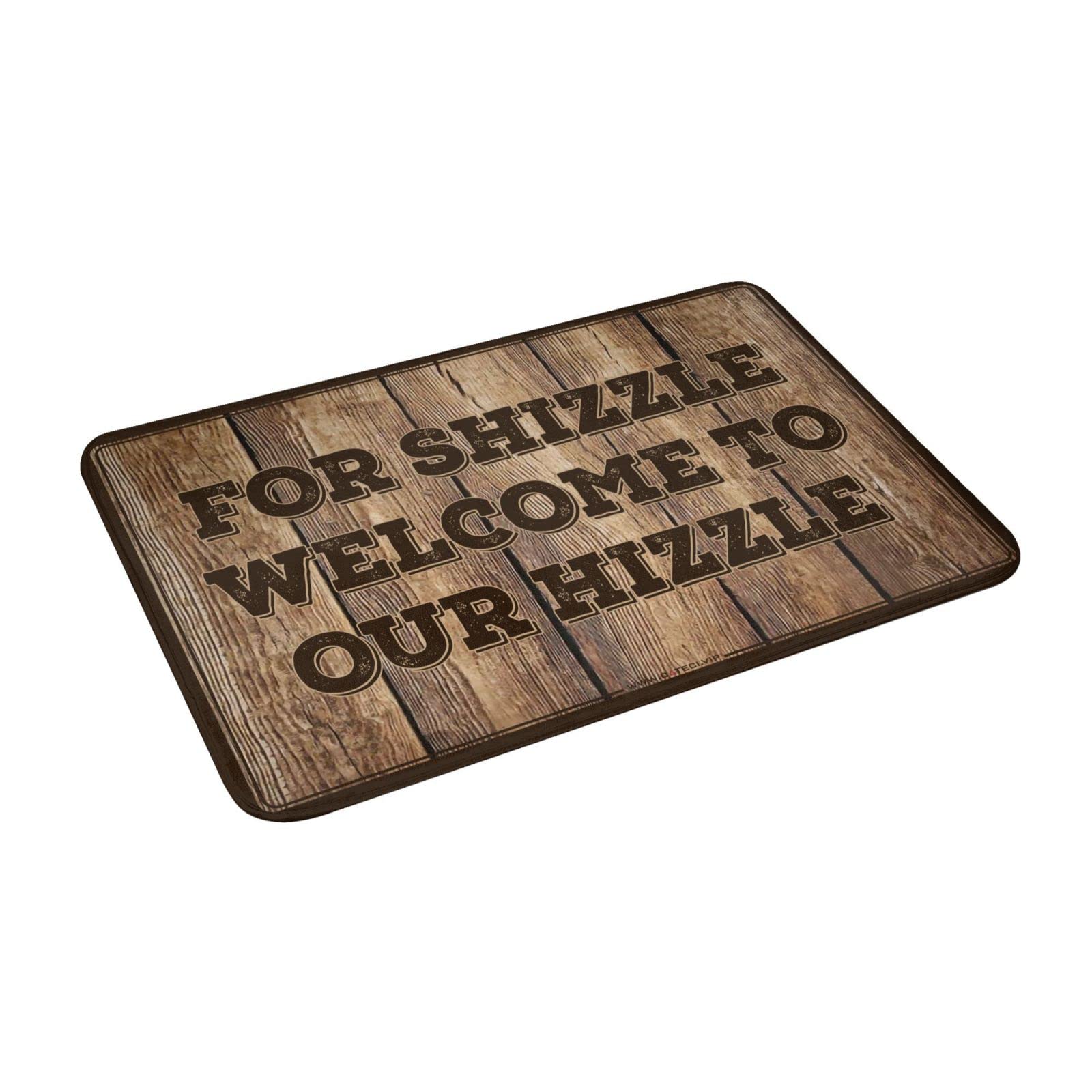 Tapis de sol drôle Shizzle d'entrée 50x80 cm pour man cave et bureau
