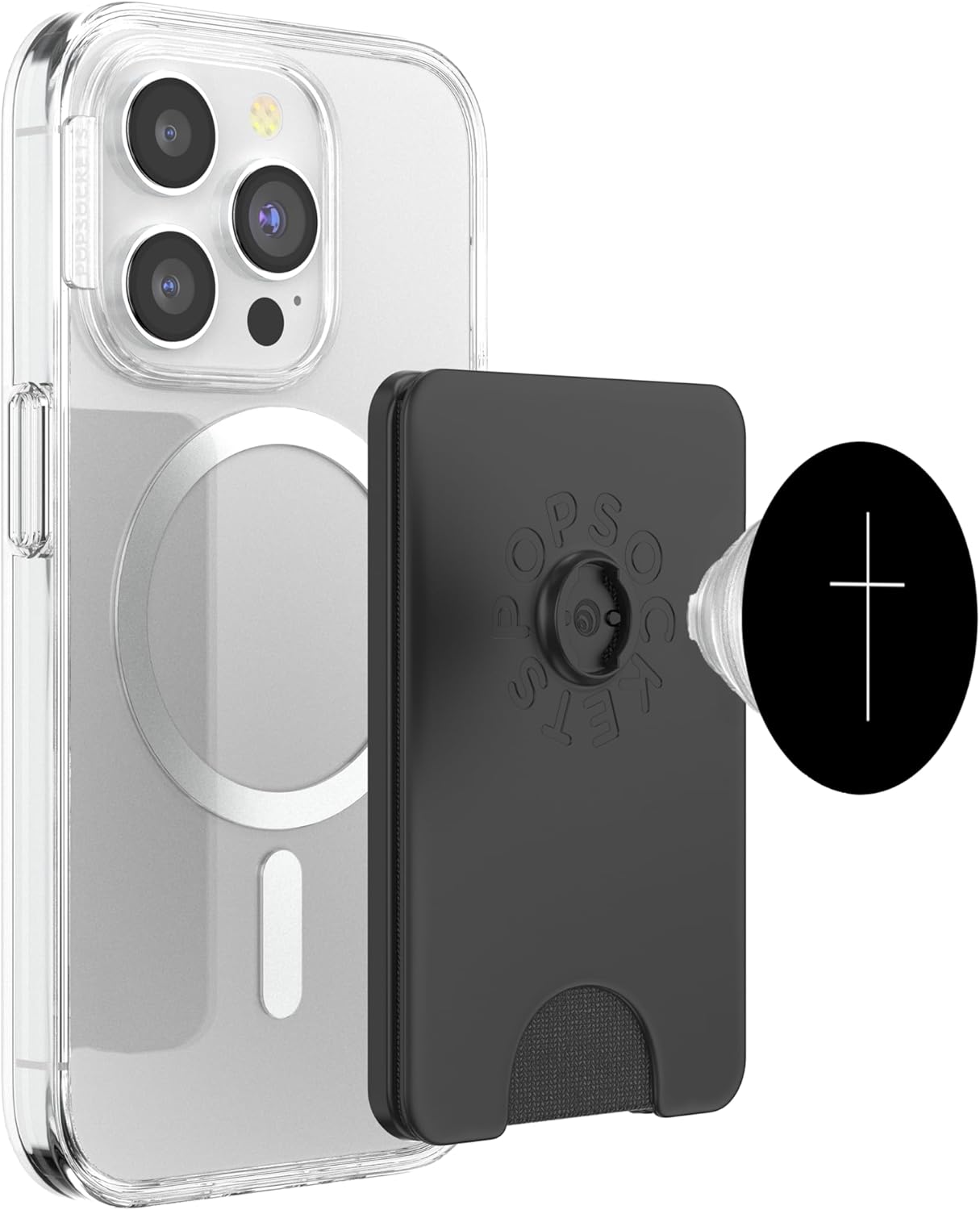 Cross Christian Simple Modern Minimalist Religious Men Women PopSockets PopWallet for MagSafe