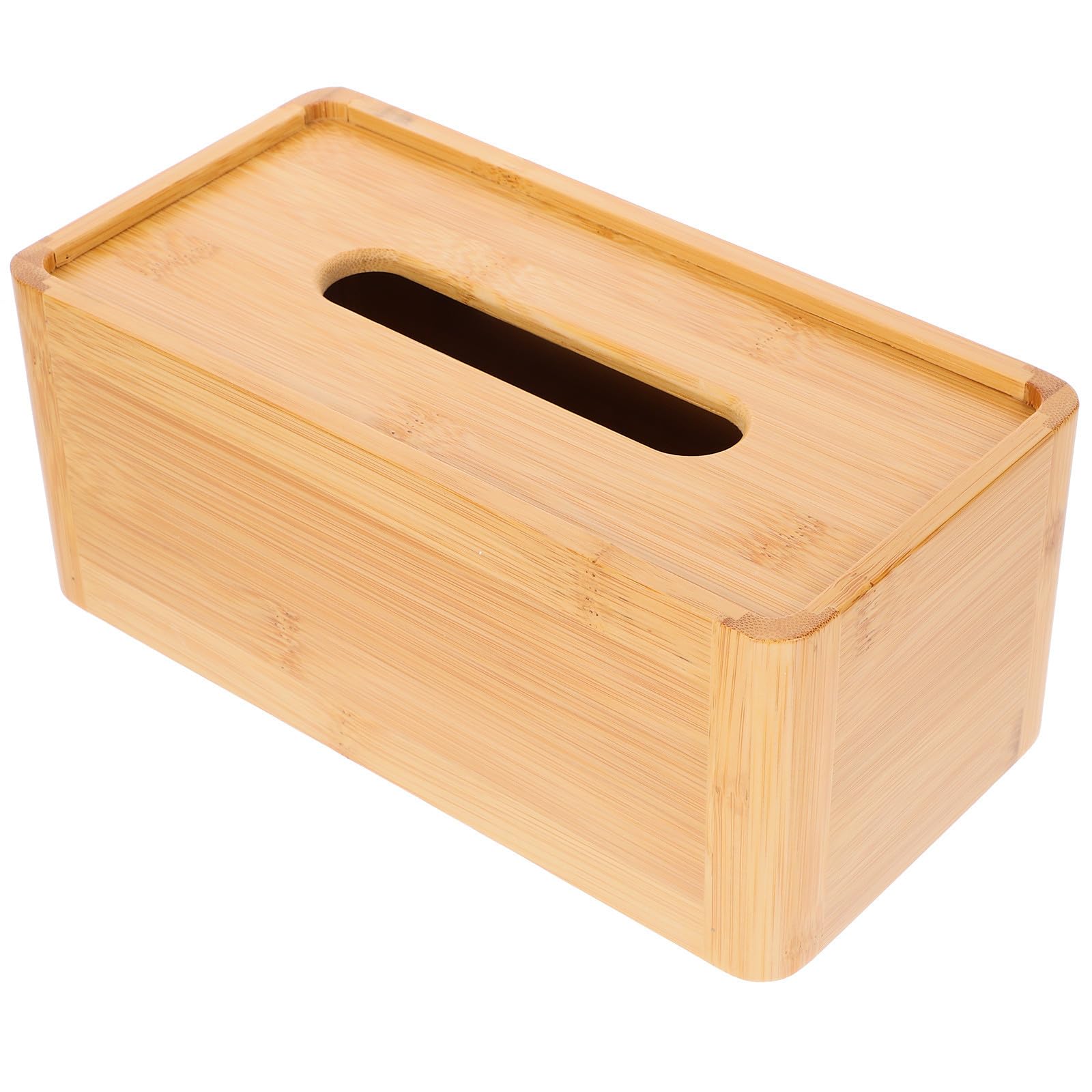 Boîte à mouchoirs en bambou robuste avec distributeur fluide