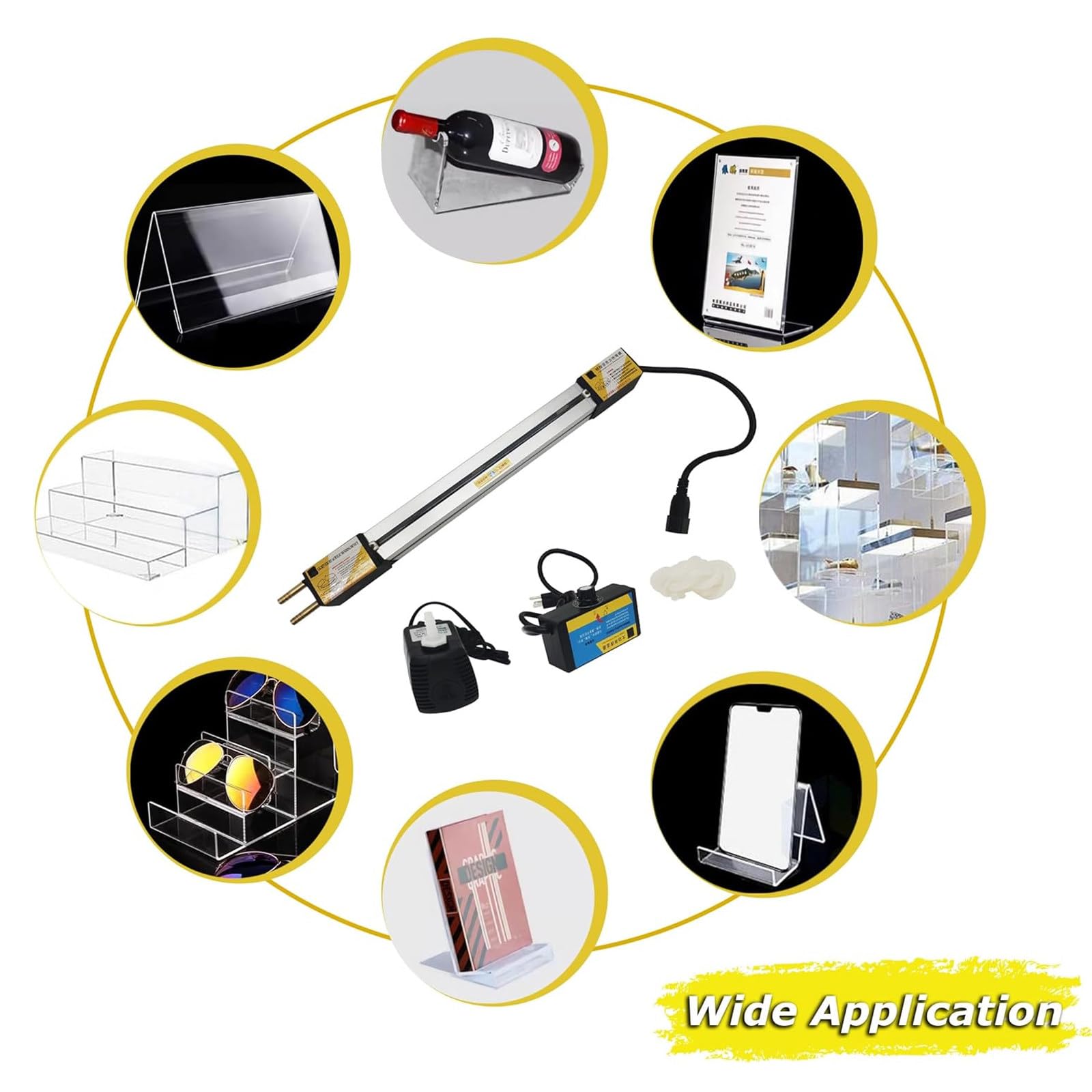Dobladora De PláStico AcríLico, Dobladora Manual De Tiras De Pvc, Con Calentador De Caja De Luz Y 2 TuberíAs De Agua, Para DecoracióN/FabricacióN De Carteles De IngenieríA,125cm