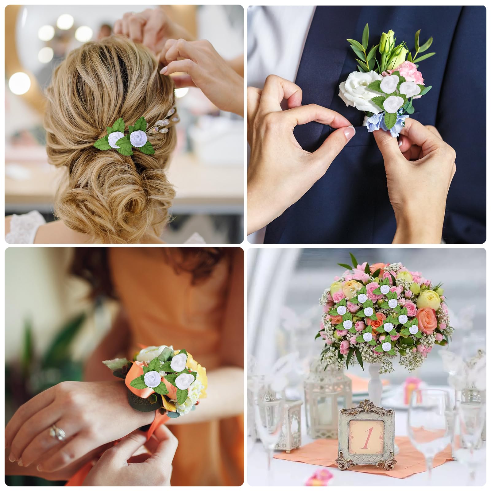 MWOOT Rozen Kunstbloemhoofdjes, 144 stuks mini schuimrozen om te knutselen, 2,5 cm kleine nepbloem rozerood voor doe-het-zelf bruiloft, boeket, feest, festival, Valentijnsdag decoratie