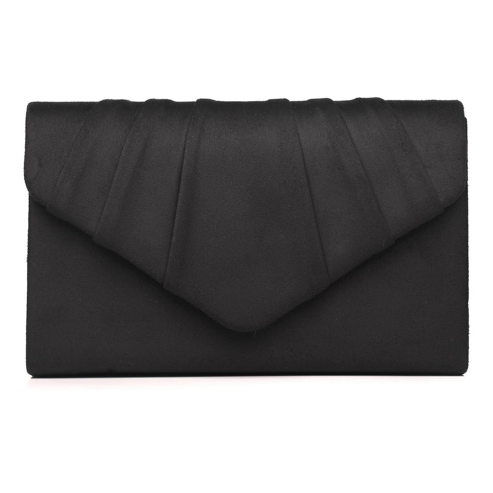Women's Evening Handbags Pleated Suede Evening Bag Velvet Clutch Bag Wedding Bridal Dress Purse