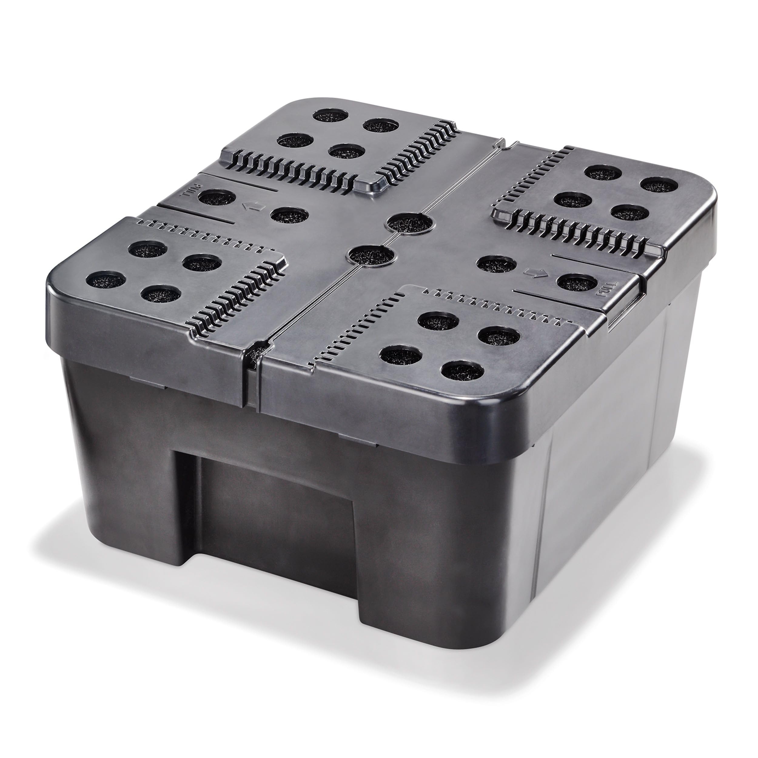 esotec Teichfilterbox XL, Unterwasserfilter für Gartenteich, Teichfilterbox mit 2 Filterschwämmen, versenkbare Filterbox für Teichpumpen 101732