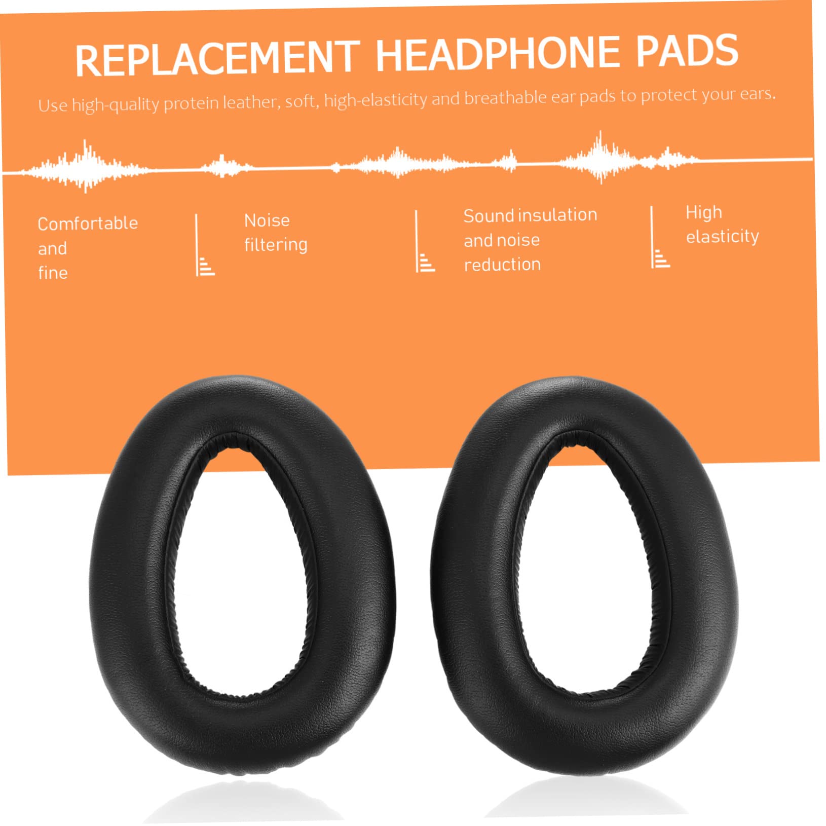 jojofuny 3 Paia Cuffie orecchie headphones Ricambio cuffie nero cuffiette bloototh suono EAR PAD per MB660 Cuscolo dell'orecchio in cuffia per PXC550 Schiuma di memoria Black