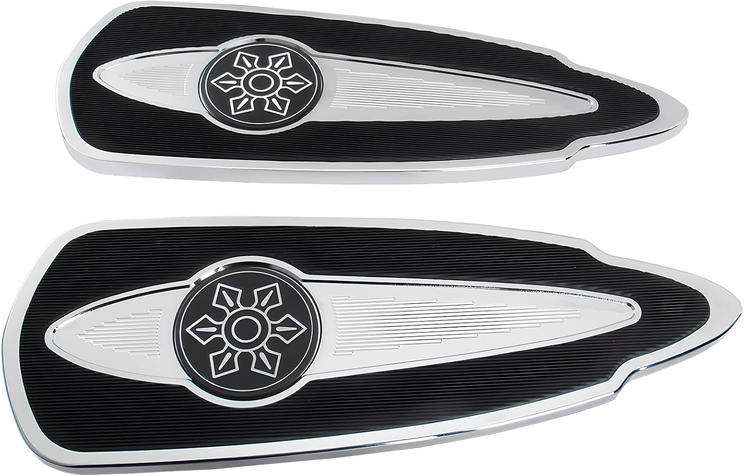 Motorcycle Rider Floorboards Compatible with Indian Roadmaster Chieftain Chief Challenger Pursuit Springfield Vintage 2014-2024 (Front-Silver)