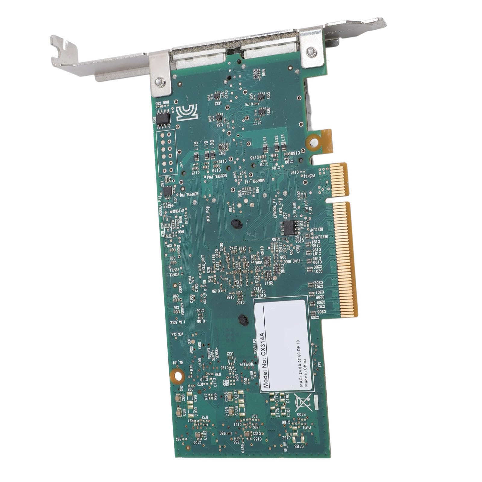 Domary Scheda Ethernet PCIe Scheda di Rete 2 Porte 80 Gbps Totali con Porte PCIe 3.0 X8 e QSFP per Workstation Server Data Center a Bassa Latenza