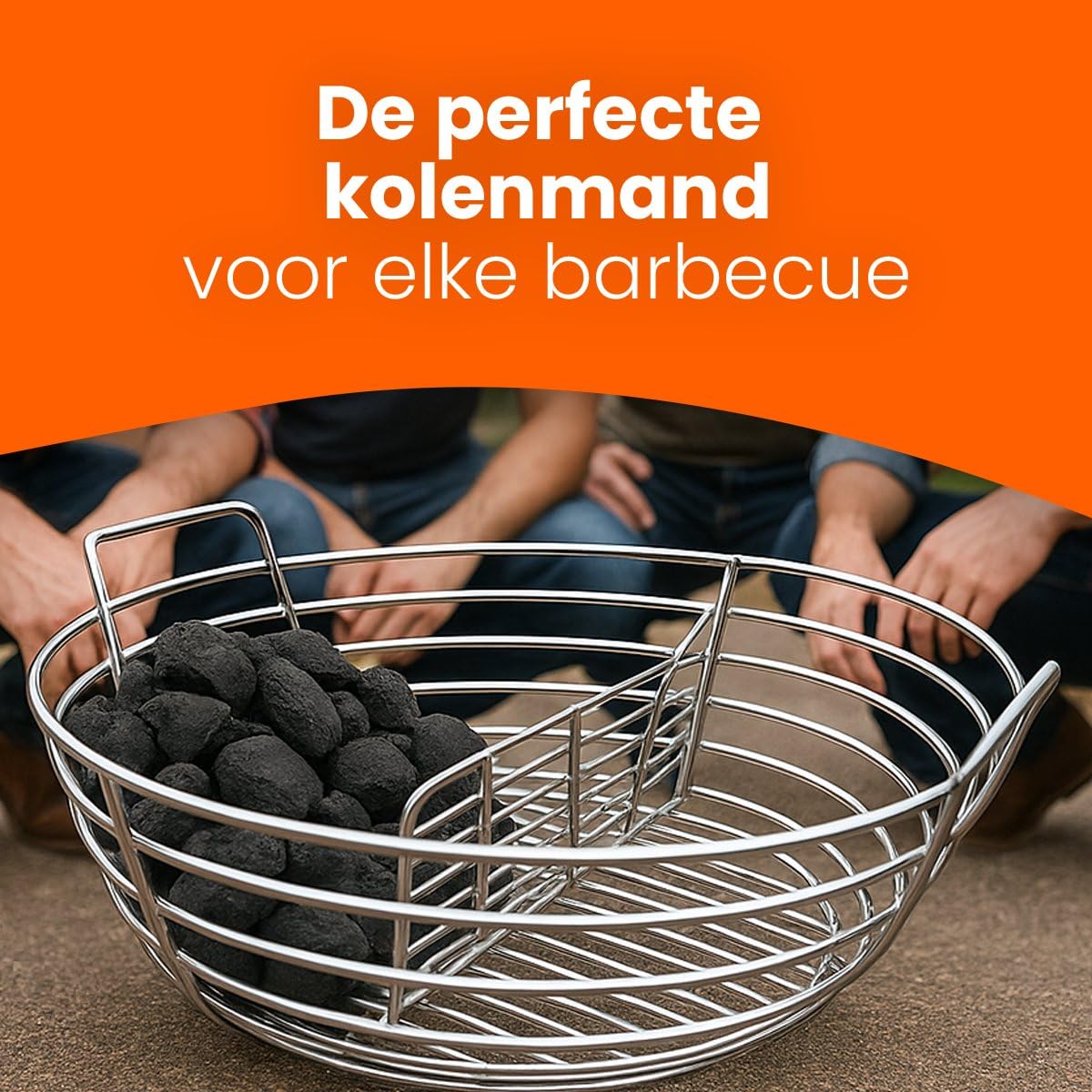 Panier à charbon pour Kamado 21-24 pouces Porte-briquettes BBQ