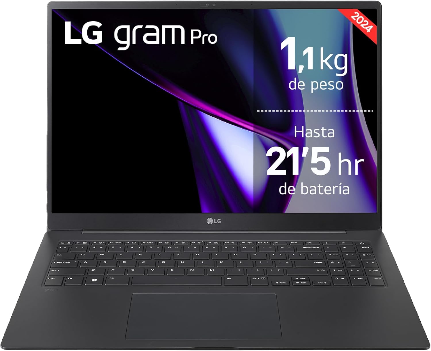 LG Gram Pro 16" - Ultraligero, OLED, Intel Core Ultra 7, 32GB RAM, 512GB SSD 1 LG Gram Pro 16Z90SP-K.AD75B - Portátil Ultraligero de 40.6 cm (16