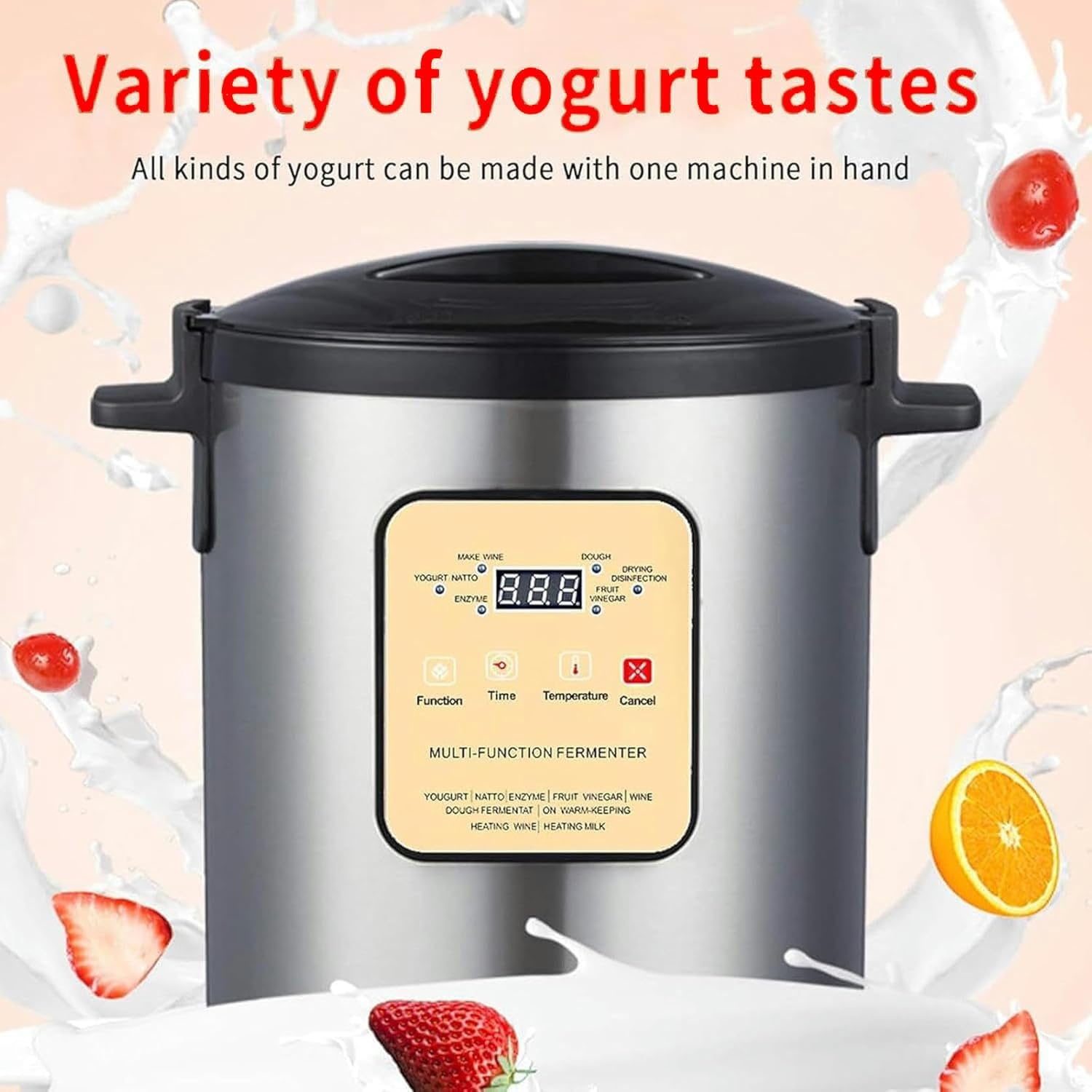 12/18L Automatic Digital Yoghurt Maker Machine,Yogurt Maker with Temperature Control,Electric Yogurt Fermenter,for Commercial Home Bar,12L