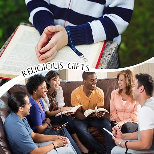 Miniatura 7 de Roowest 120 llaveros de la Biblia, con versículo bíblico, llavero inspirador, regalos a granel para iglesia religiosa