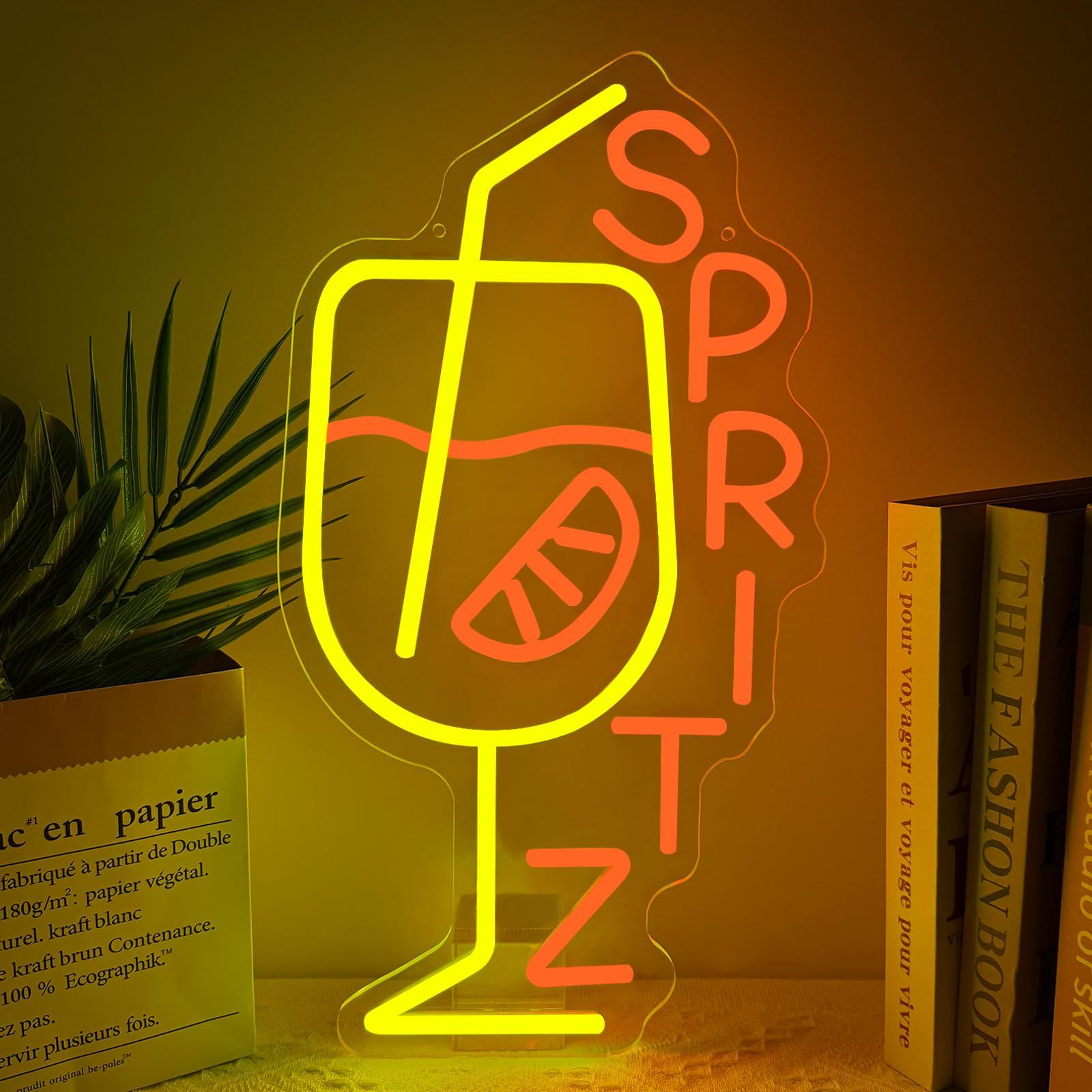 Spritz Neon Light Sign Aperol Spritz LED Sign for Cocktail Wall Decoration USB Dimmable Cocktail Neon Light Led Decorative Night Signs for Nightclub Kitchen Home Room Club Party Bar Shop — image 1
