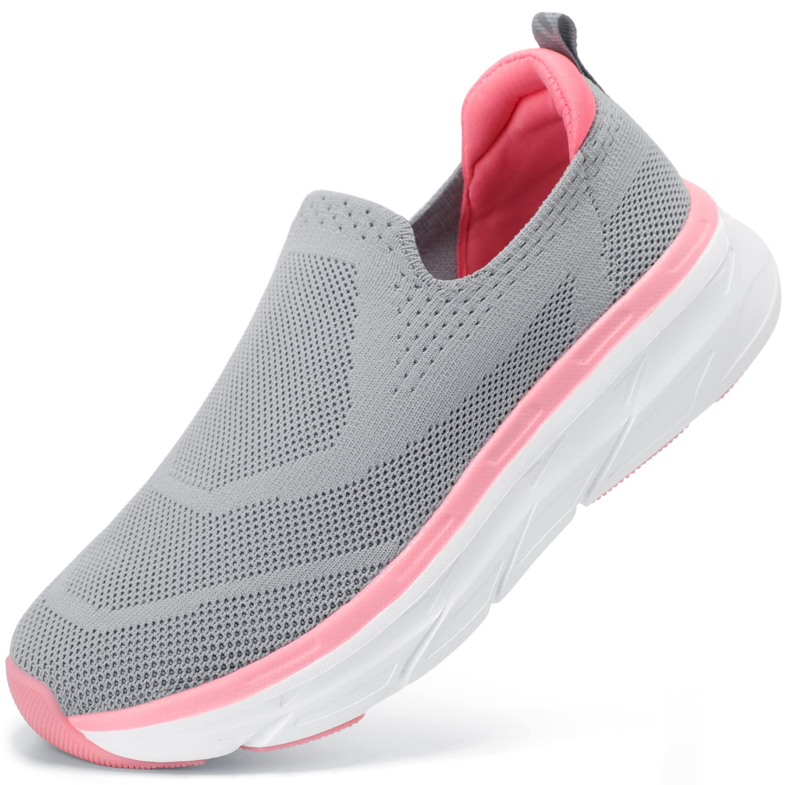 STQ Slip on Sneakers Women Walking Shoes with Arch Support Comfortable Non-Slip Nurse Shoes