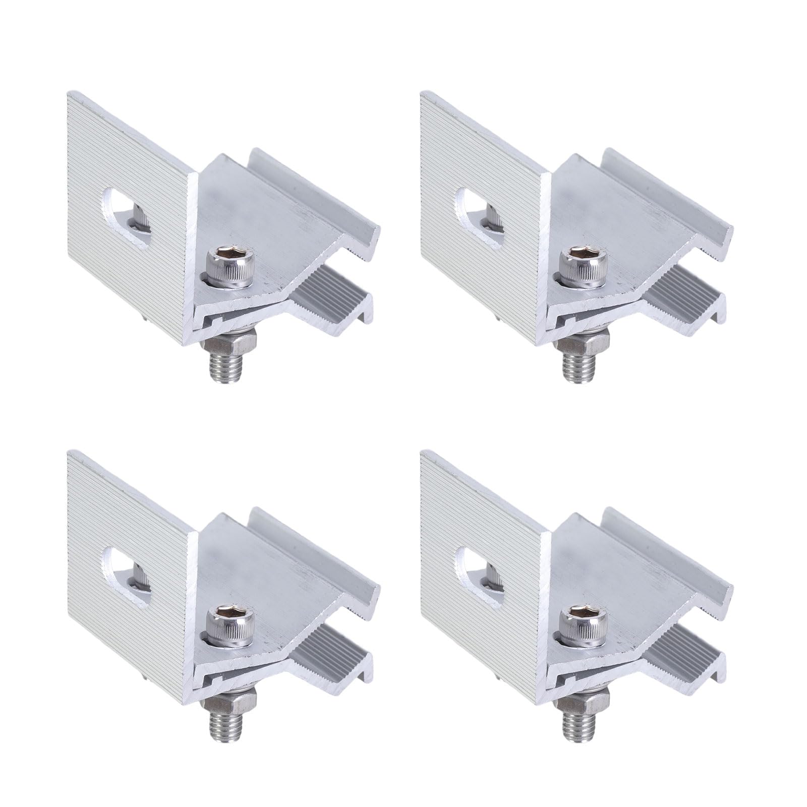 Lirrvb Multicolor Of 4 Sturdy Aluminium Sheet Metal Roof Mounting Brackets For Solar And Photovoltaic Systems Use Aluminum Clamp