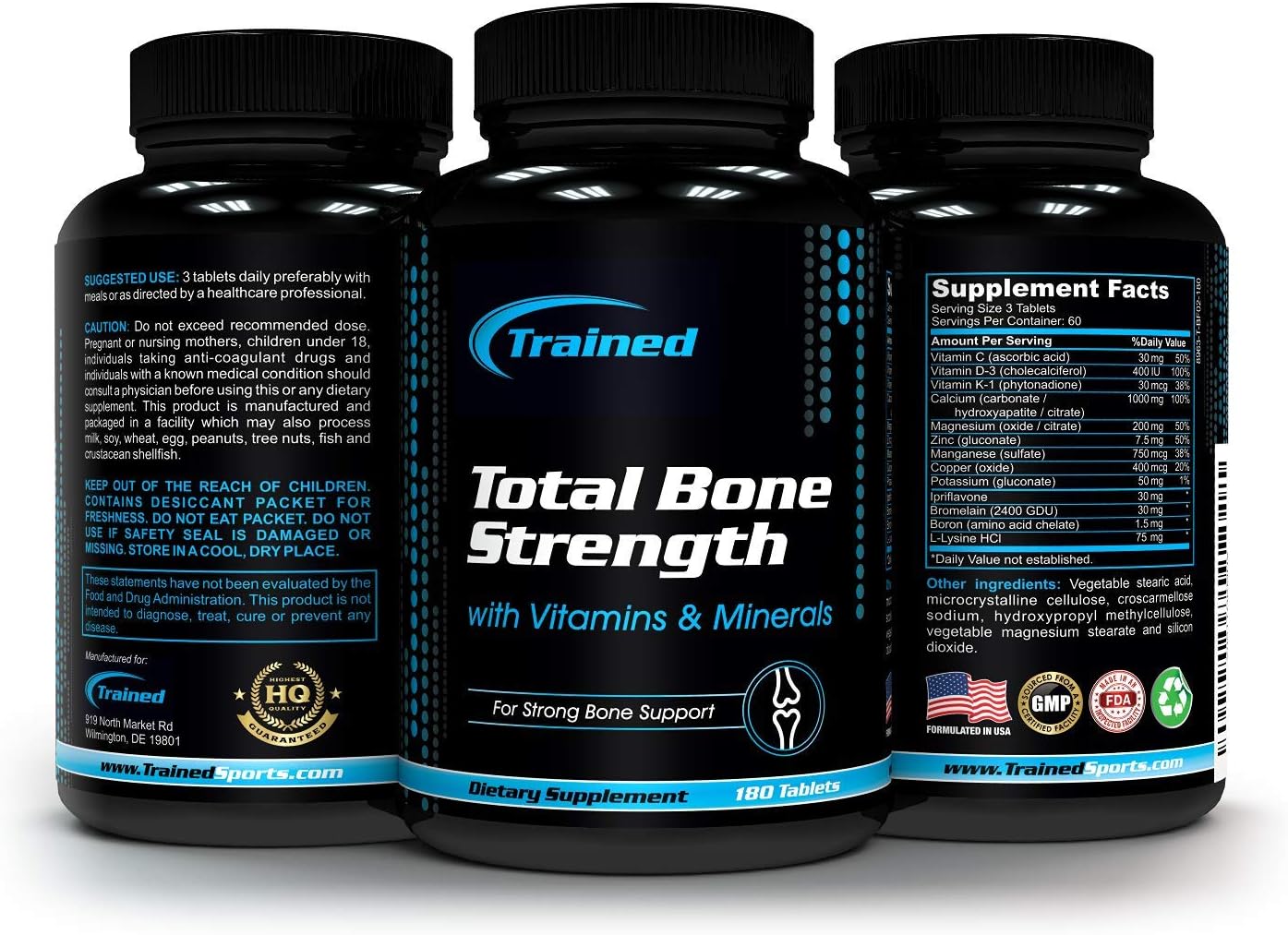 Calcium Supplements with Vitamin K1 & D3. Strong Healthy