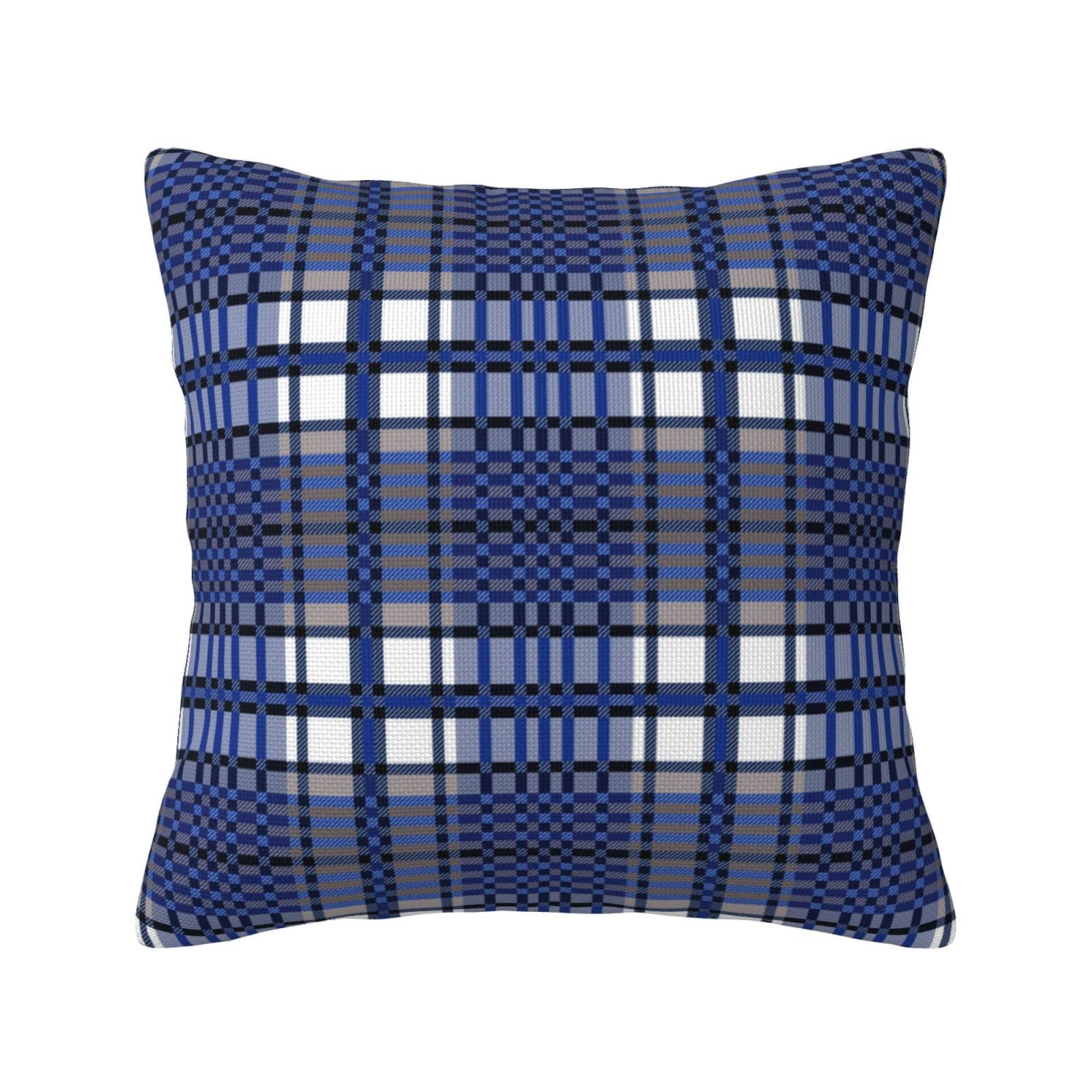 Yingd Pillowcase Plaid Linen Cushion Cover 45X45cm