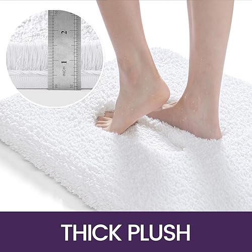 Miniatura 5 de DEXI Alfombra de baño extra suave y absorbente, lavable con máquina para secar, alfombra antideslizante para bañera, ducha y baño