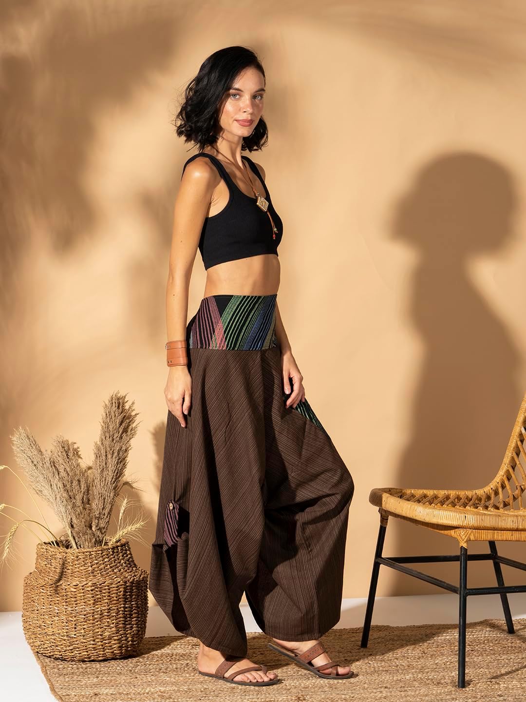 Rave Clothes for Women Palazzo Pants, Dance Yoga Pants Comfy Lounge Pants shamanic Clothing Women - Image 4