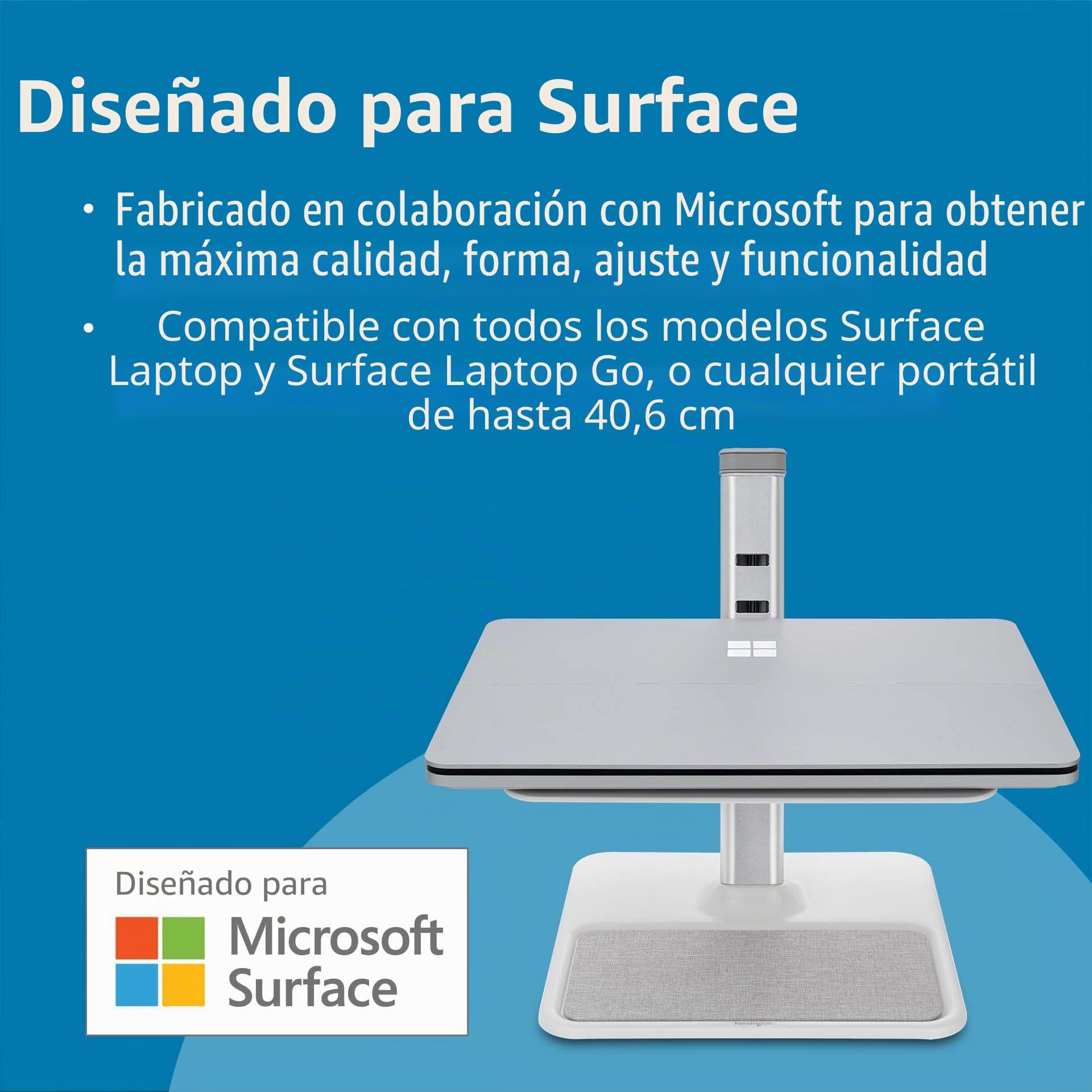 Kensington SmartView - Elevador de Ordenador portátil Organizador de Aluminio, Soporte ergonómico para Escritorio (K50825WW)
