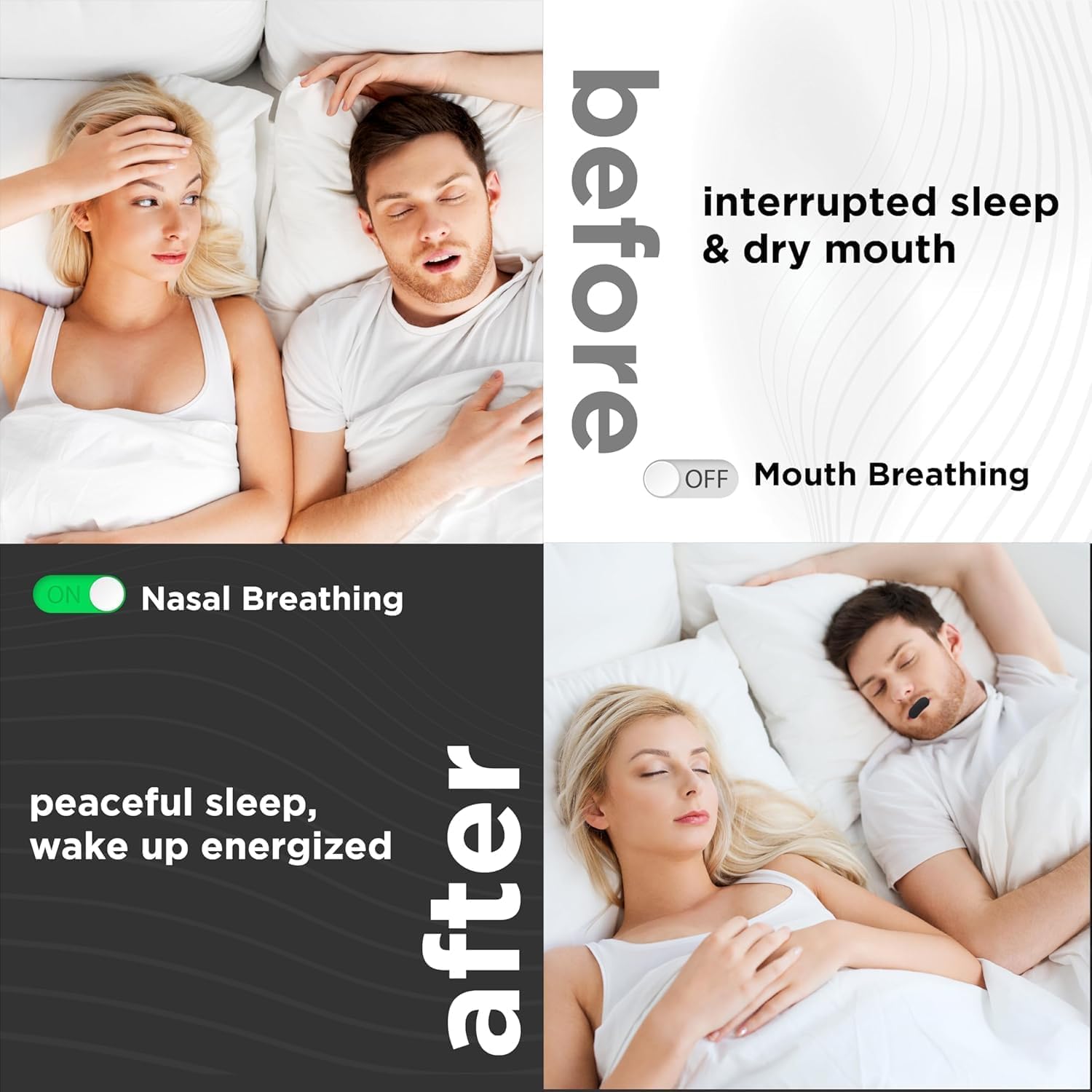 AJS ENTERPRISE 30 Count Anti Snore Mouth Tape for Sleep | Pre Cut Mouth Breathing Tape with Gentle Adhesive | Snoring Control Tape for Kids & Adults 2