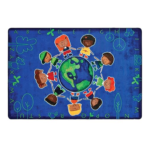 Carpets for Kids 4413 Give The Planet a Hug - Alfombra rectangular de 3 pies 10 pulgadas x 5 pies 5 pulgadas