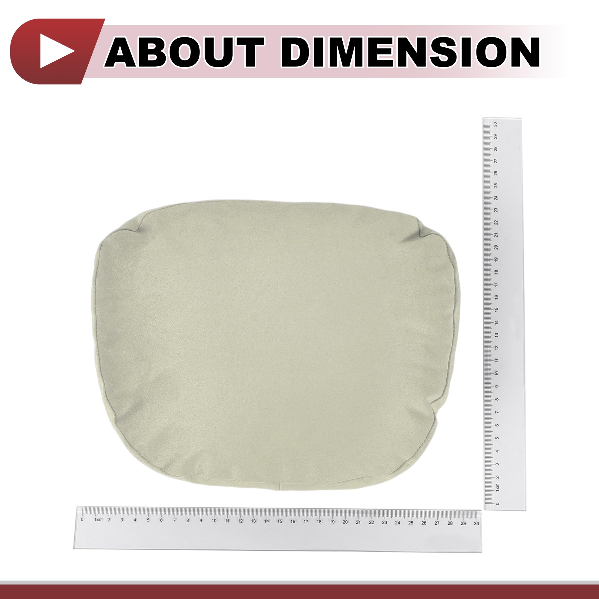 Almohada De Reposacabezas Para Coche Ergonómica Cómoda Almohada De Soporte Para Cuello De Ante, Terciopelo Ancho Ajustable Beige 1 Pcs Para Viajes En Coche