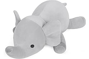 Dongtian Weighted Plush Series: 24in Gray Elephant Plush Toy