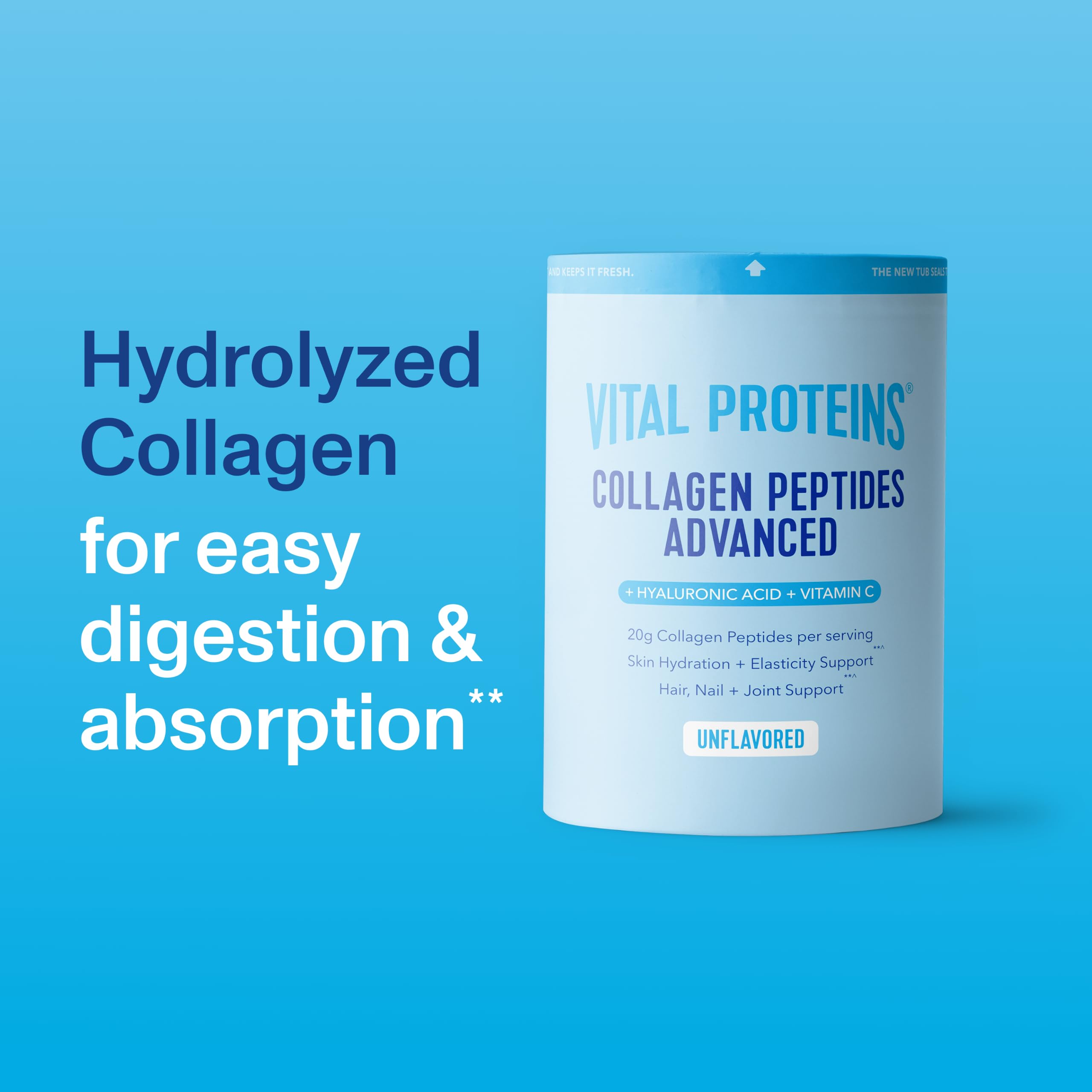 Vital Proteins Collagen Peptides Powder Advanced, Unflavored, 20oz — Amazon image 5