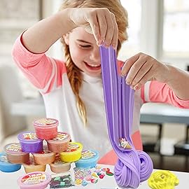 HFCHUPIN Butter Slime Kit for Girls and Boys 11pack with Scent,Stretchy and Non-Sticky,Stress Relief Fidget Toy,Birthday Gift and Party Favors Easter Basket Stuffers Christmas Party Supplies