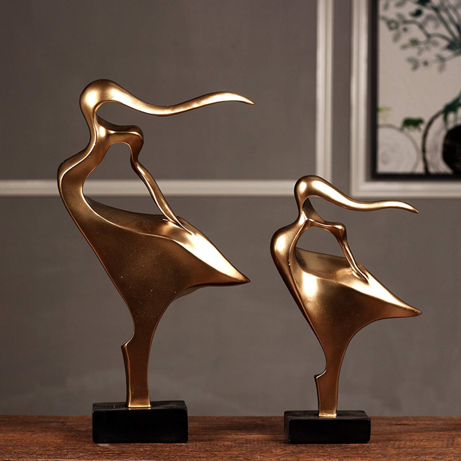 Bronze Skulptur,Paar Statue Und Skulpturen Antik Verzierung Für Möbel Mini Artwork Wohnzimmer Decoration Figuren,Double Dance