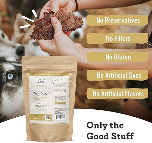 Miniatura 6 de Farm Hounds - Cecina de cerdo - Cecina natural prémium para perros - 100% cerdo criado humanamente - Rompe a la medida - Ideal para entrenamiento y