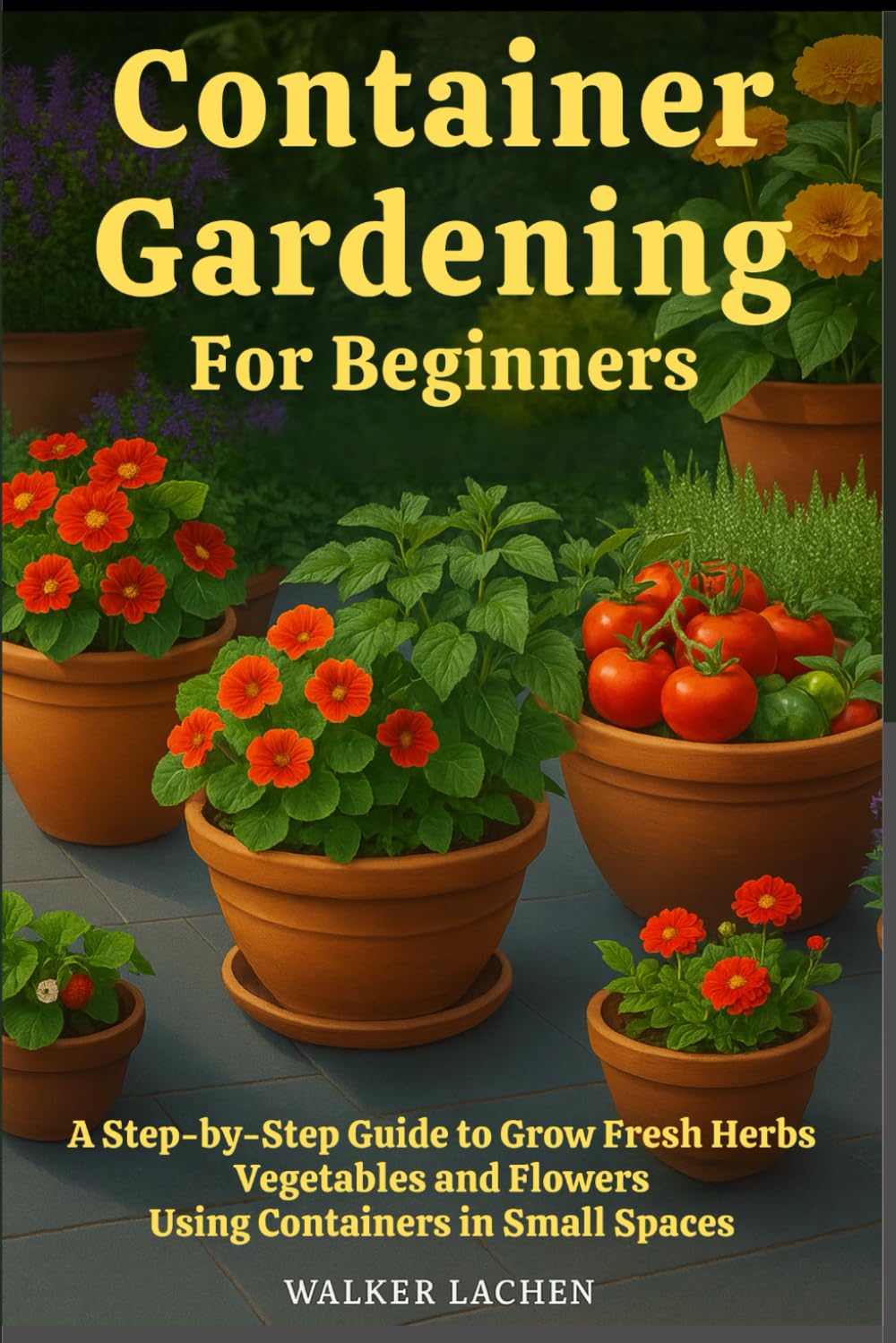Container Gardening for Beginners: A Step-by-Step Guide to Grow Fresh Herbs, Vegetables, and Flowers using Containers in Small Spaces
