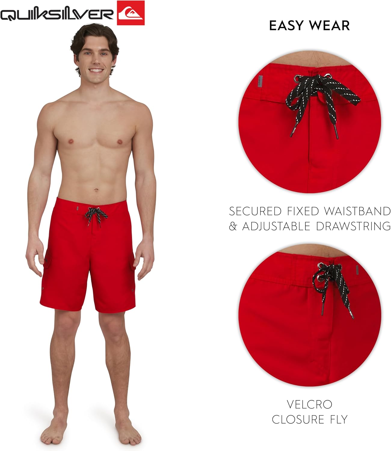 Quiksilver Mens Swimwear Regular Fit Fixed Waist UPF 50 Quick Dry 22 Inch Board Shorts - Image 5