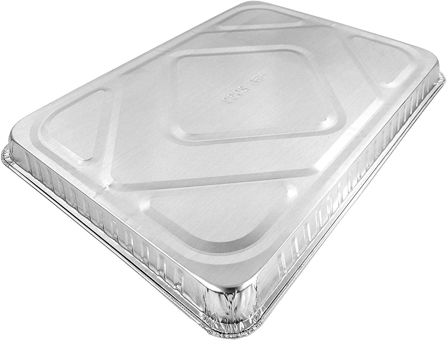 Handi-Foil Half 1/2 Size Sheet Cake Aluminum Foil Pan w/Clear Low Dome Lid (Pack of 20 Sets)