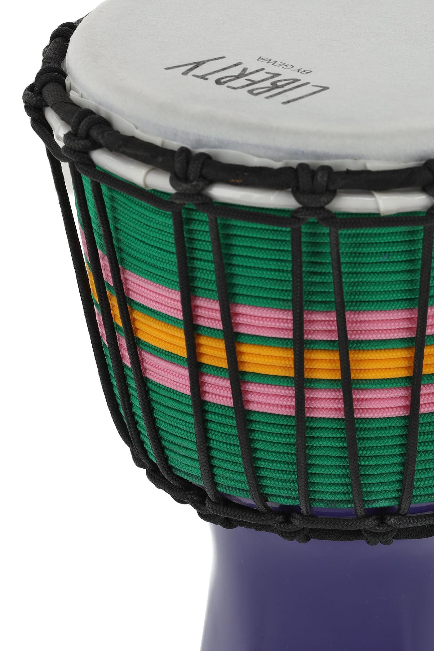 GEWA Liberty Djembé Cuerdas de afinación - Diámetro: 7" (17,8 cm) - Altura: 12,5" (31,5 cm) - Número de cuerdas: 14 - Color: Púrpura