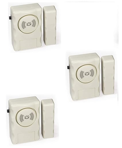 FEDUS Door Alarm Security for Home Wireless, Door Alarm Sensor for Home, Door Alarm for Main Door, Window Alarm Security for Home, Door Open Alarm for Home, Door Open Sensor Alarm, Pack -3