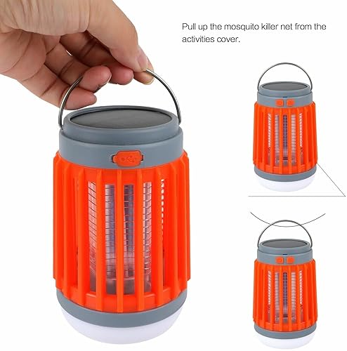 Solar USB Mosquito Killer Luz Electrónica Mosca Bug Insecto Zapper Trampa Plaga Lámpara